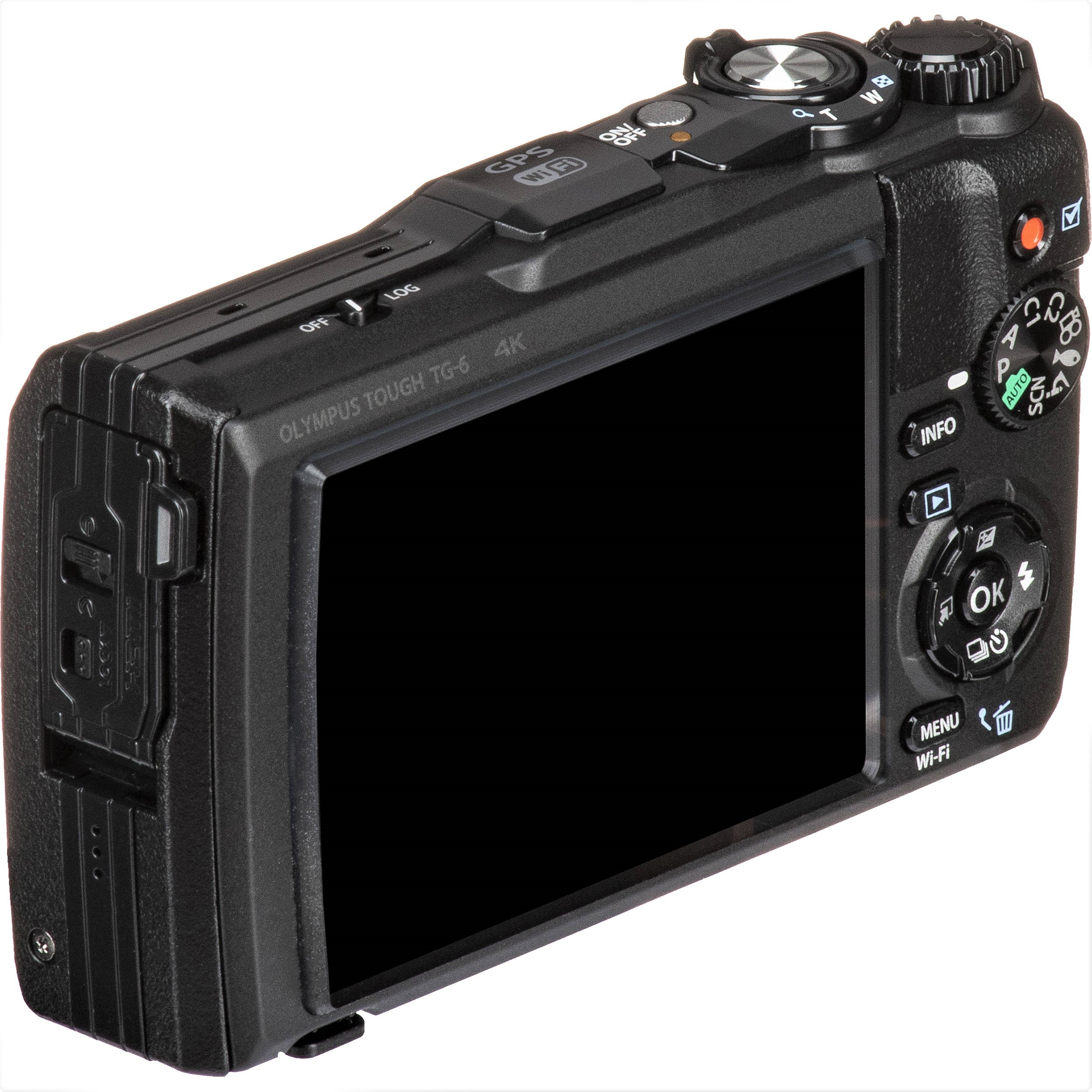 Olympus Tough TG-6 Compact Digital Camera (Black & Red)