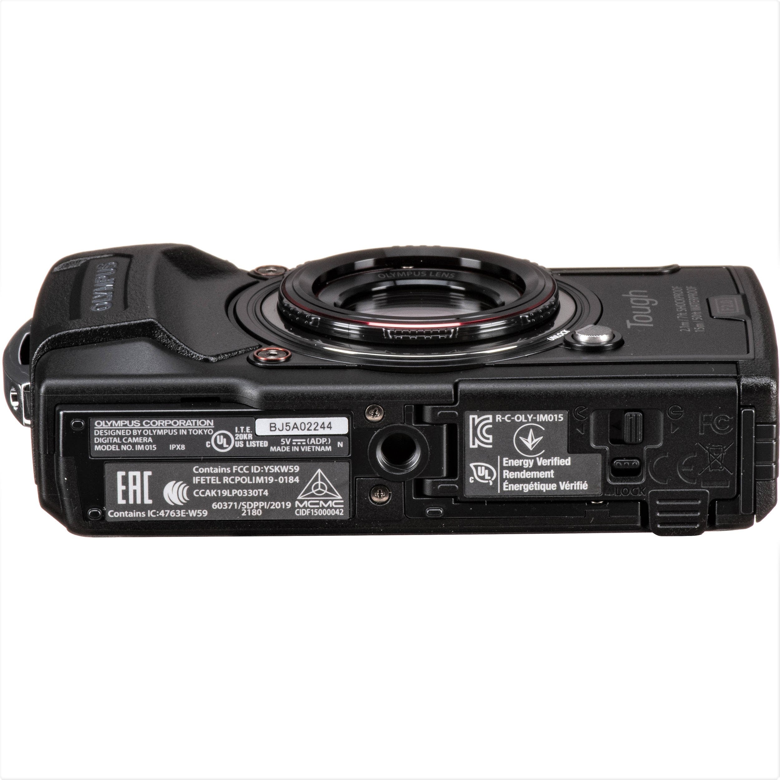 Olympus Tough TG-6 Compact Digital Camera (Black & Red)