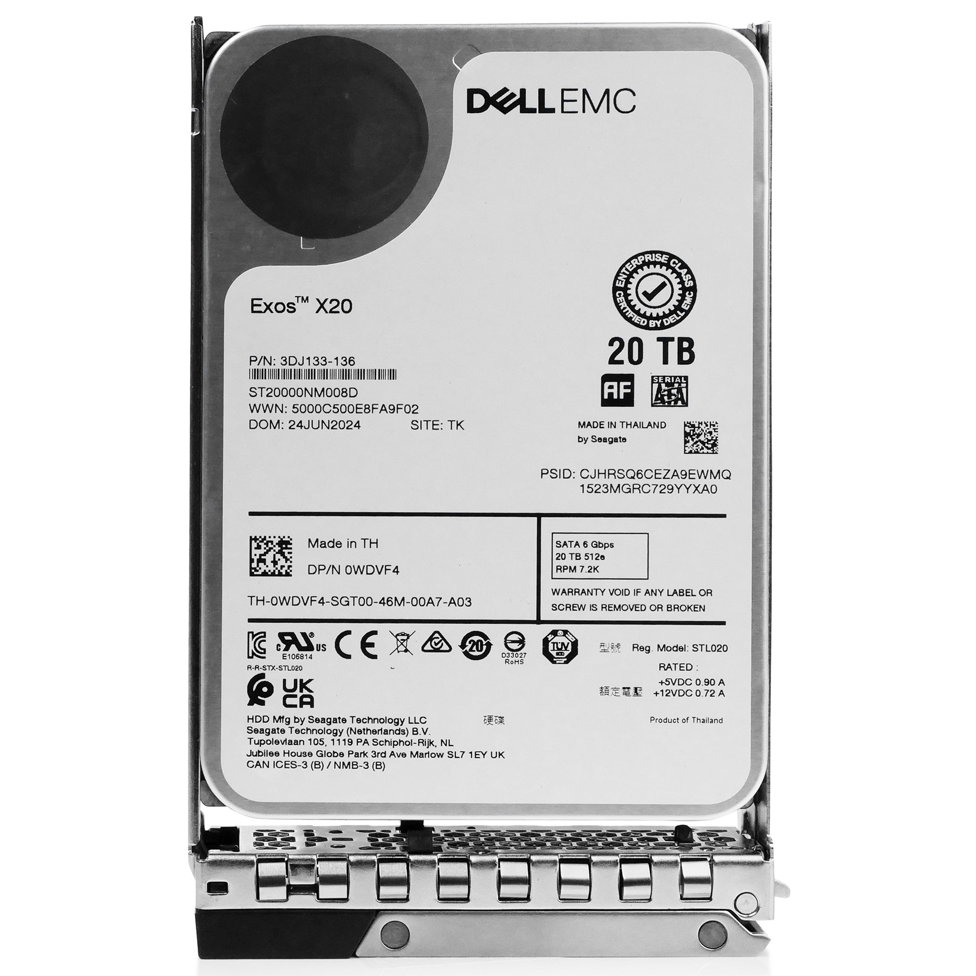 Dell G14 161-BBSZ 20TB 7.2K RPM SATA 6Gb/s 512e 3.5in Hard Drive