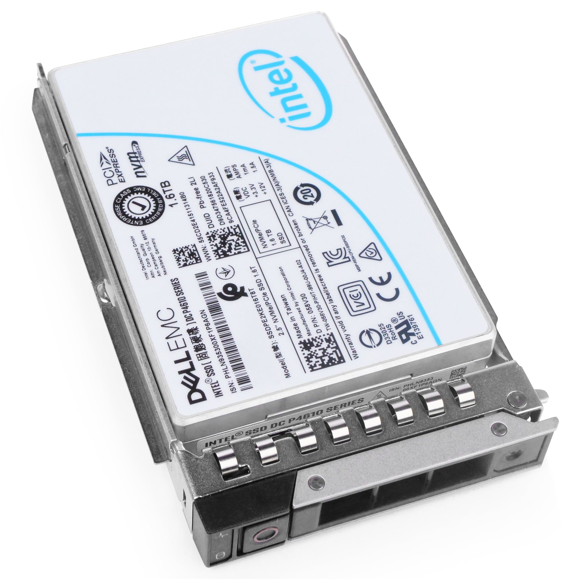 Dell G14 W54RT 1.6TB 3 DWPD PCIe Gen 3.1 x4 4GB/s Mixed-Use 3D TLC U.2 NVMe 2.5in Refurbished SSD