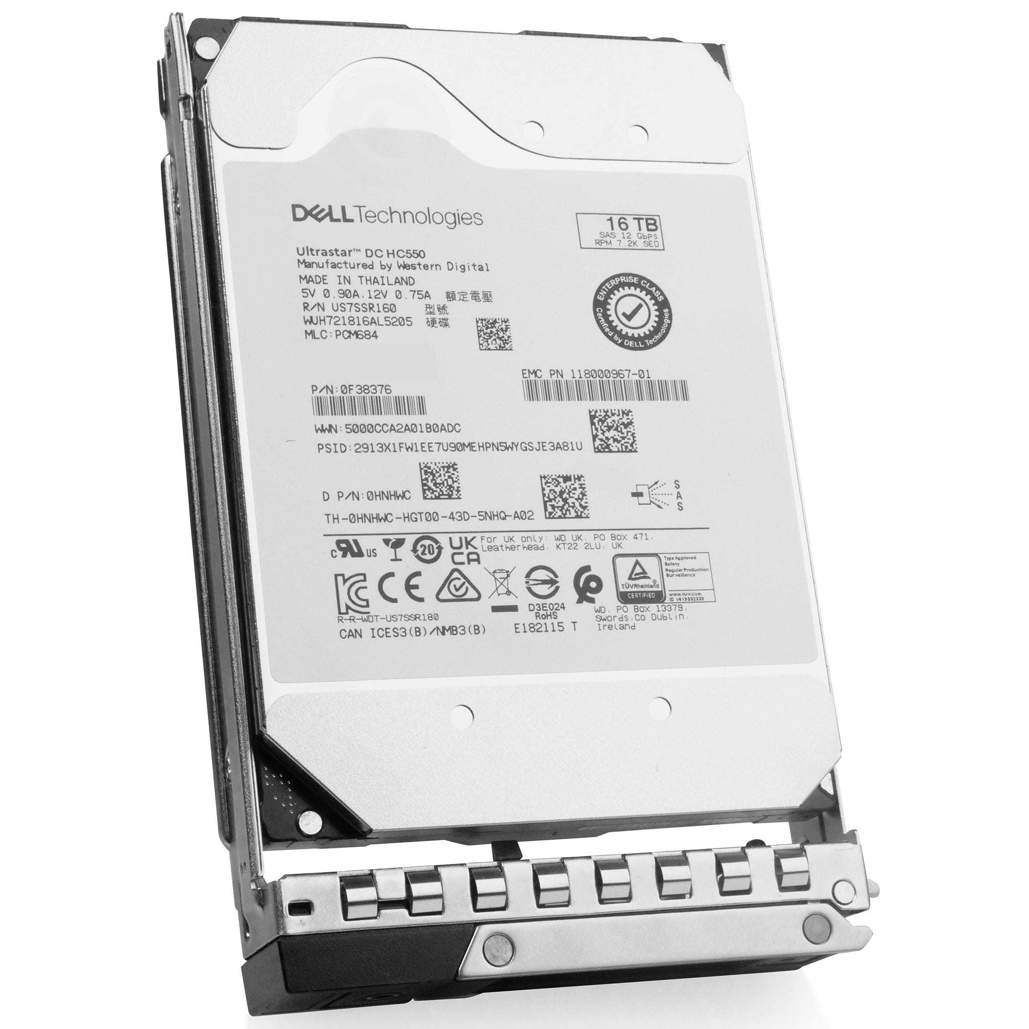 Dell G14 0CNXPV 16TB 7.2K RPM SAS 12Gb/s 512e 3.5in Hard Drive