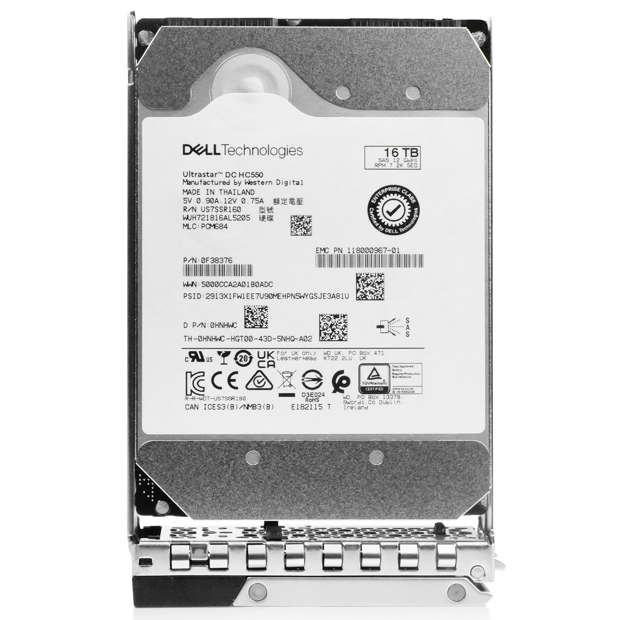 Dell G14 161-BBZS 16TB 7.2K RPM SAS 12Gb/s 512e 3.5in Hard Drive