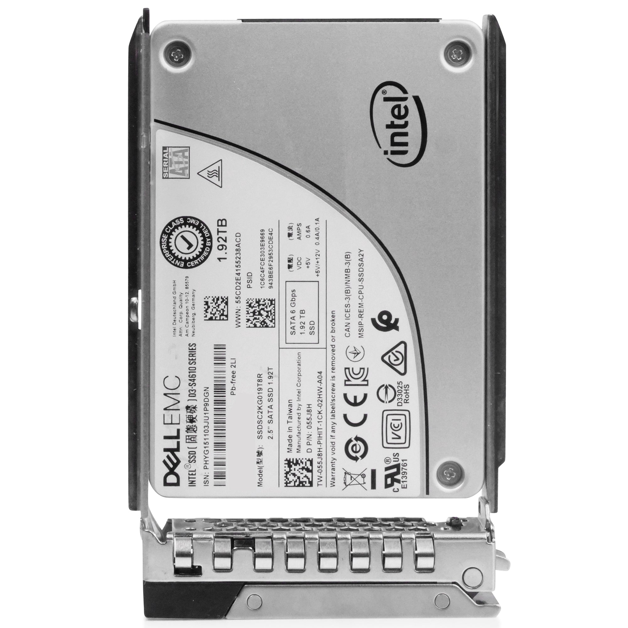 Dell G14 02TKCM 1.92TB 3 DWPD SATA 6Gb/s Mixed-Use 3D TLC 2.5in Refurbished SSD