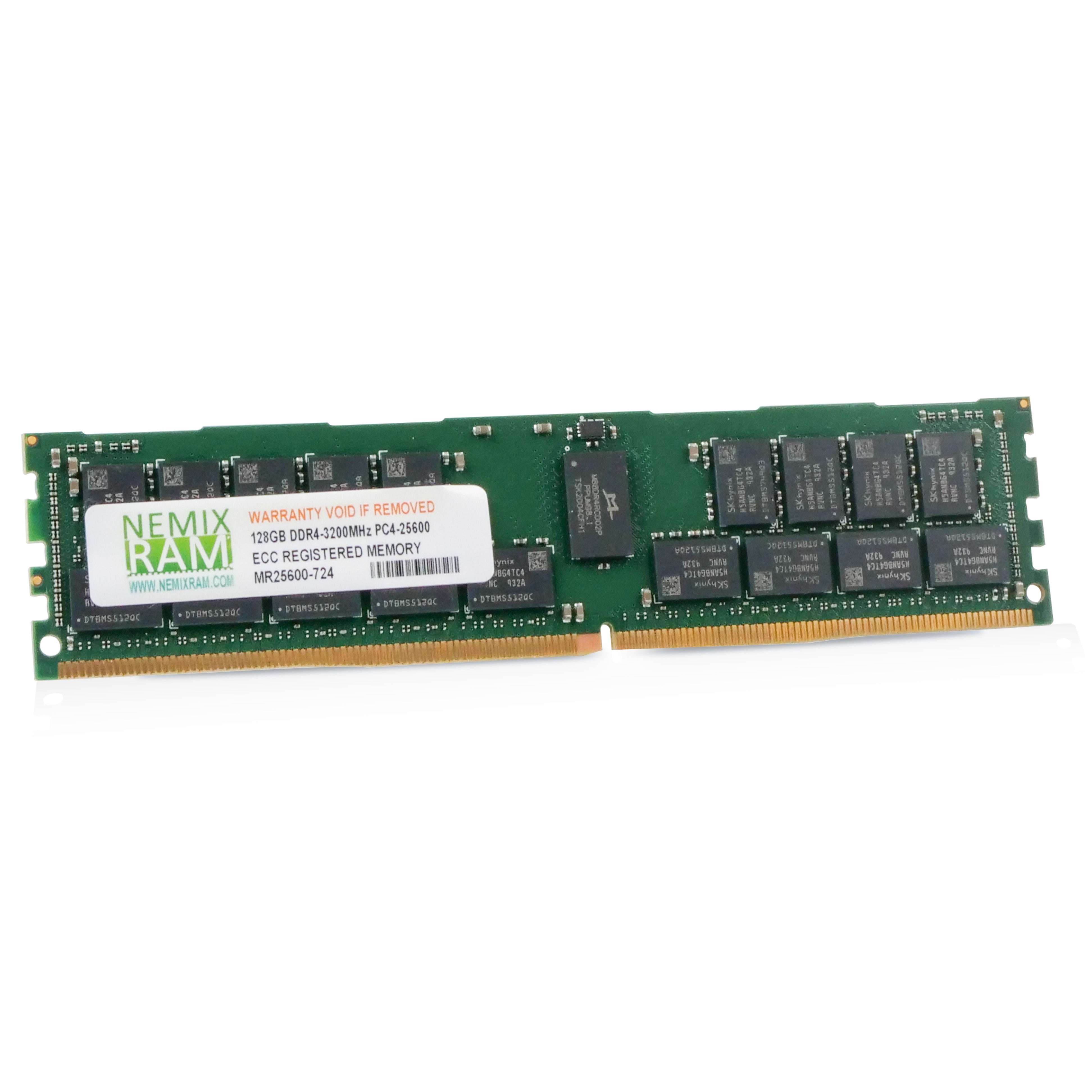 NEMIX RAM MR25600-724 128GB 4Rx4 DDR4 3200MHz RDIMM ECC Server RAM (PC4-25600) Seller Refurbished