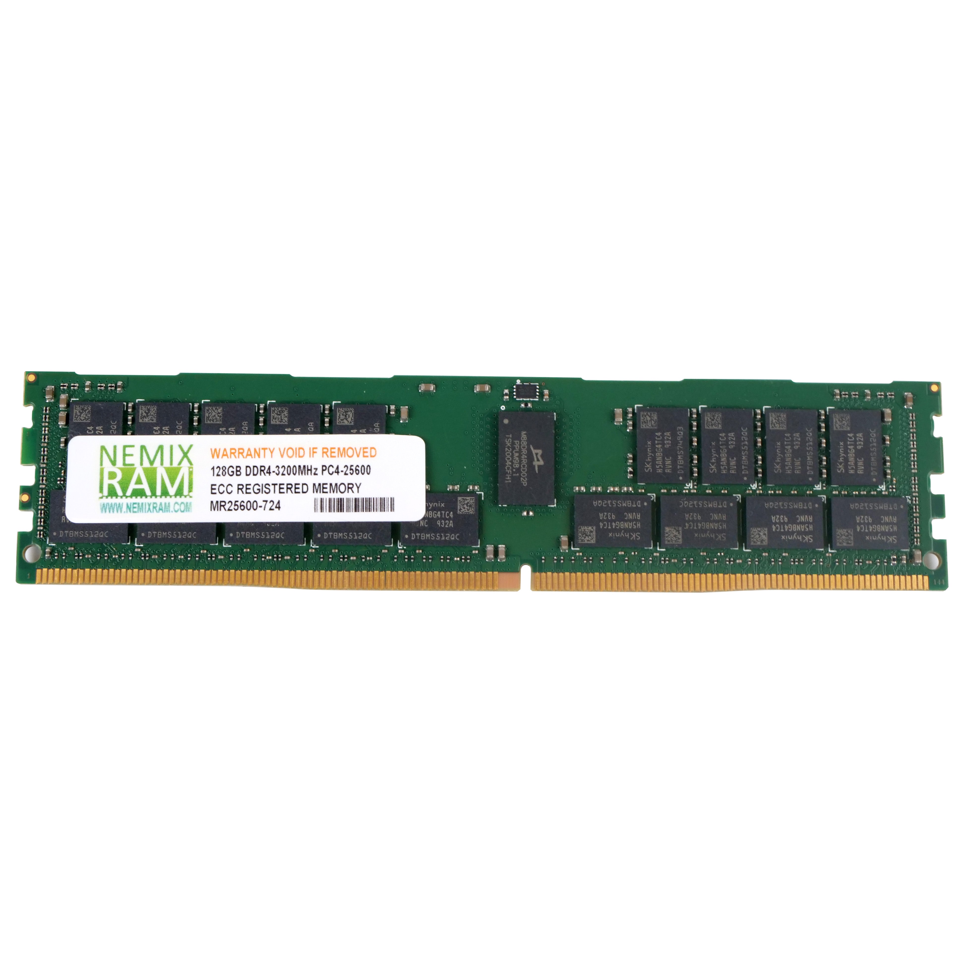 NEMIX RAM MR25600-724 128GB 4Rx4 DDR4 3200MHz RDIMM ECC Server RAM (PC4-25600) Seller Refurbished
