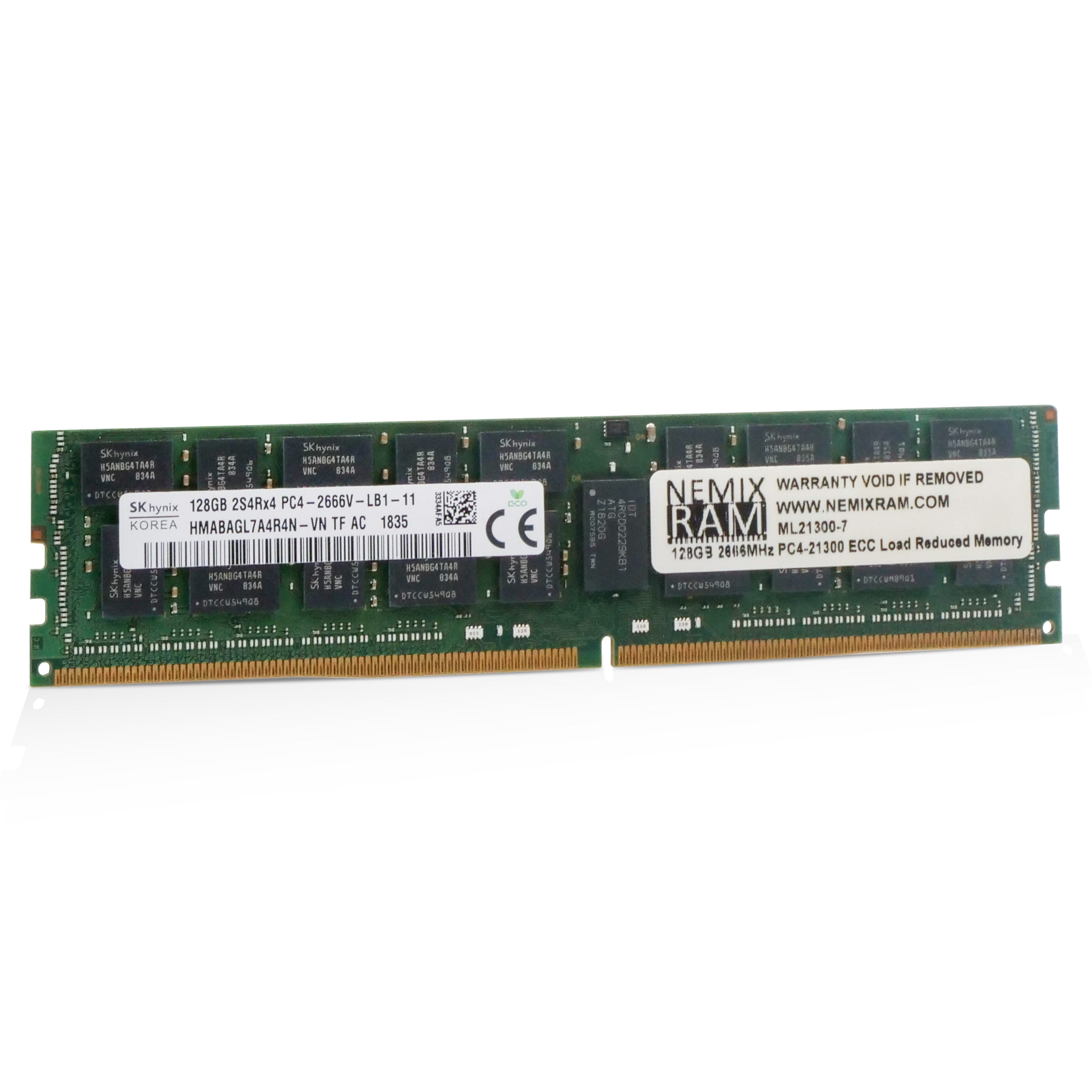 SK Hynix/NEMIX HMABAGL7A4R4N-VN 128GB 8Rx4 DDR4 2666MHz LRDIMM ECC Server RAM (PC4-21300) Seller Refurbished