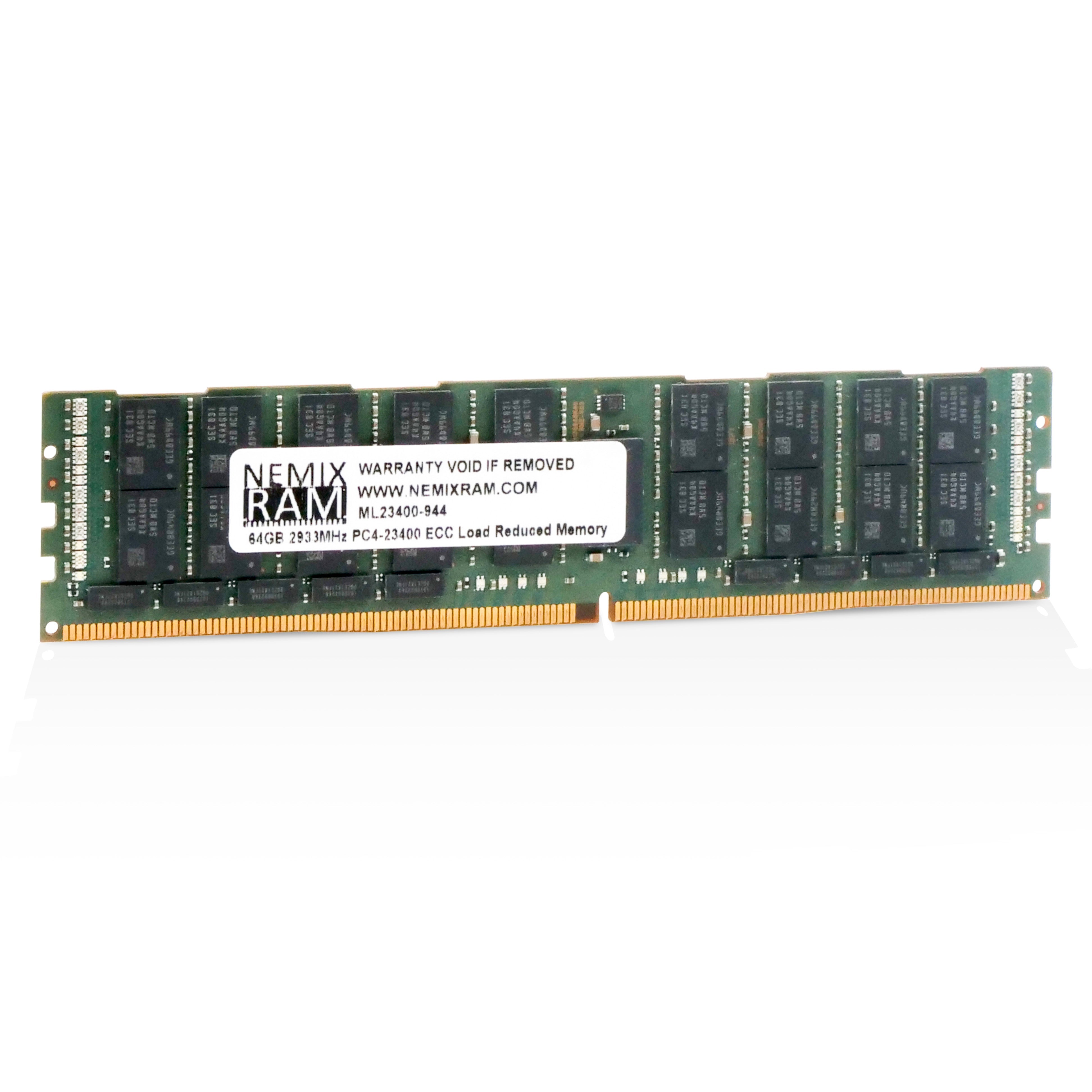 Nemix ML23400-944 64GB 4Rx4 DDR4 2933MHz LRDIMM ECC Server RAM (PC4-23400) Refurbished
