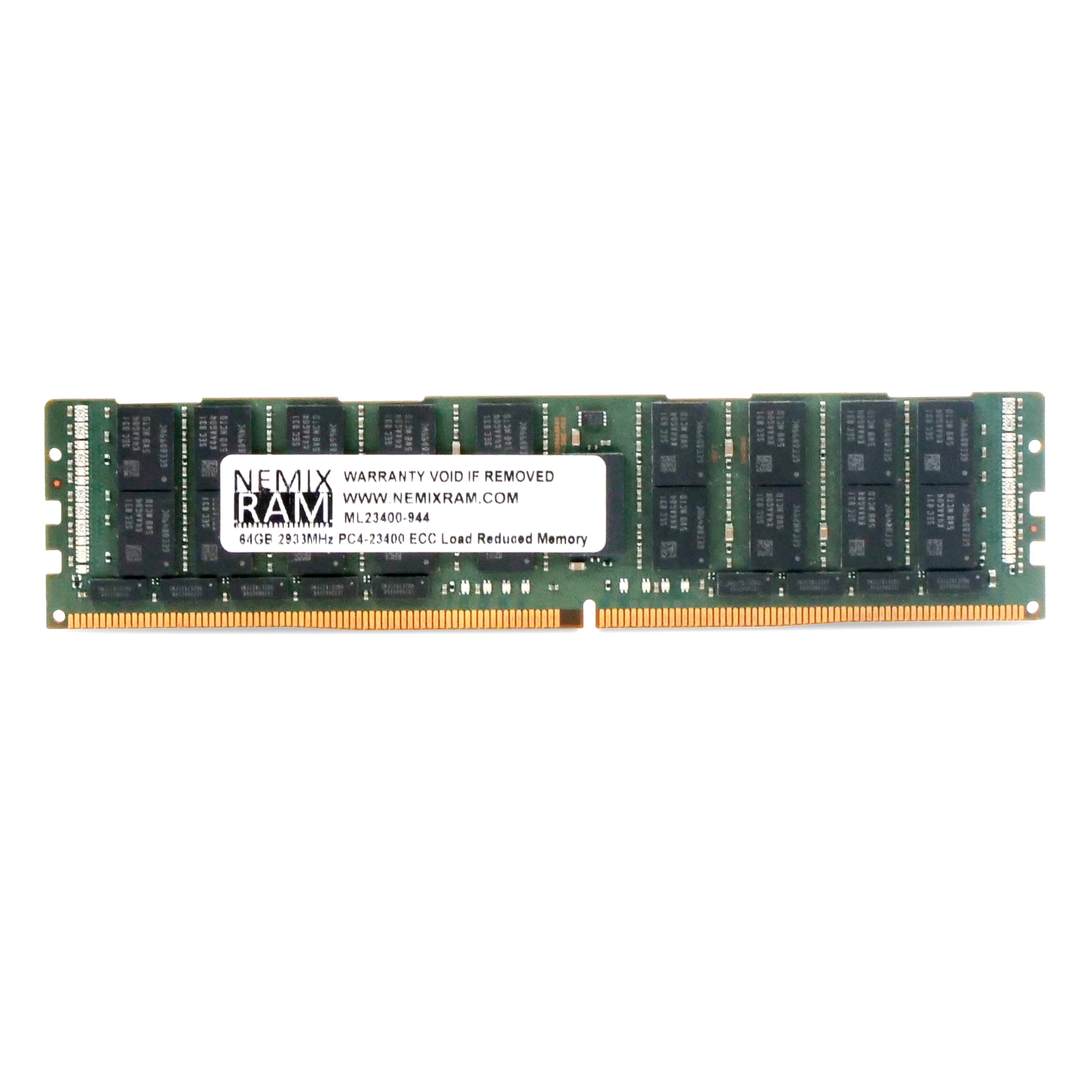 Nemix ML23400-944 64GB 4Rx4 DDR4 2933MHz LRDIMM ECC Server RAM (PC4-23400) Refurbished