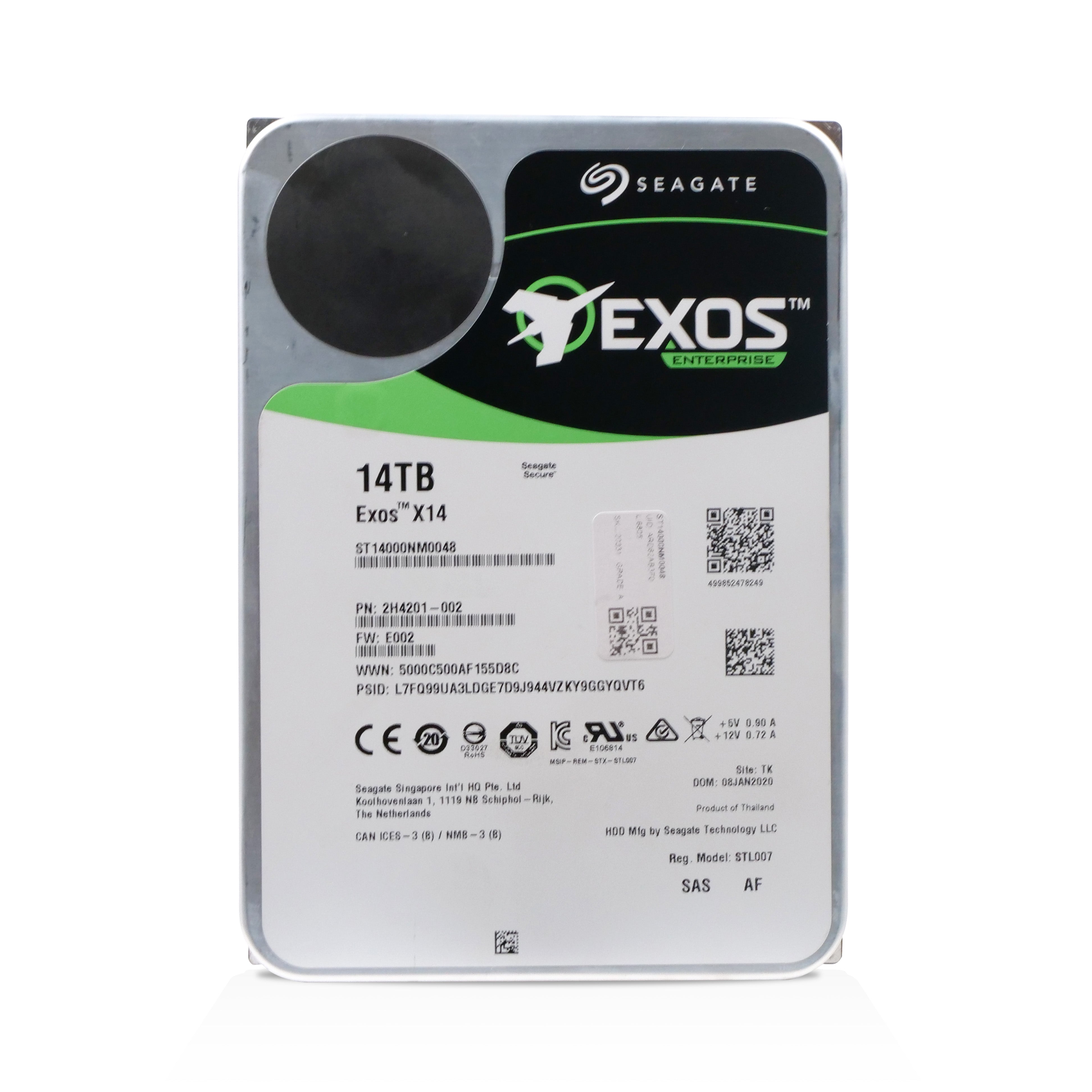 Seagate Exos X14 ST14000NM0048 14TB 7.2K RPM SAS 12Gb/s 512e/4Kn 256MB 3.5" FastFormat HDD