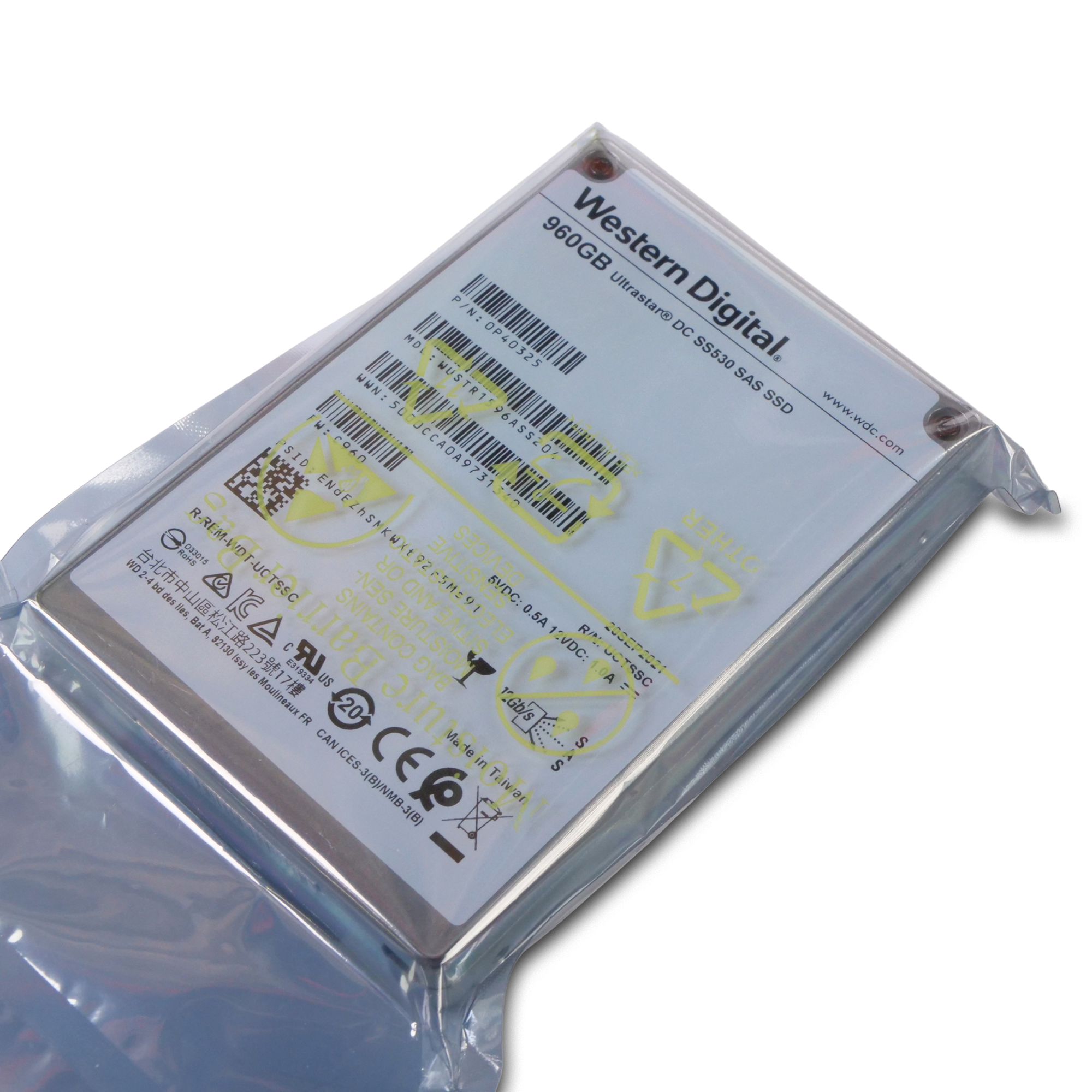 Western Digital Ultrastar DC SS530 WUSTR1596ASS200 0P40326 960GB 1 DWPD SAS 12Gb/s 3D TLC 2.5in SSD