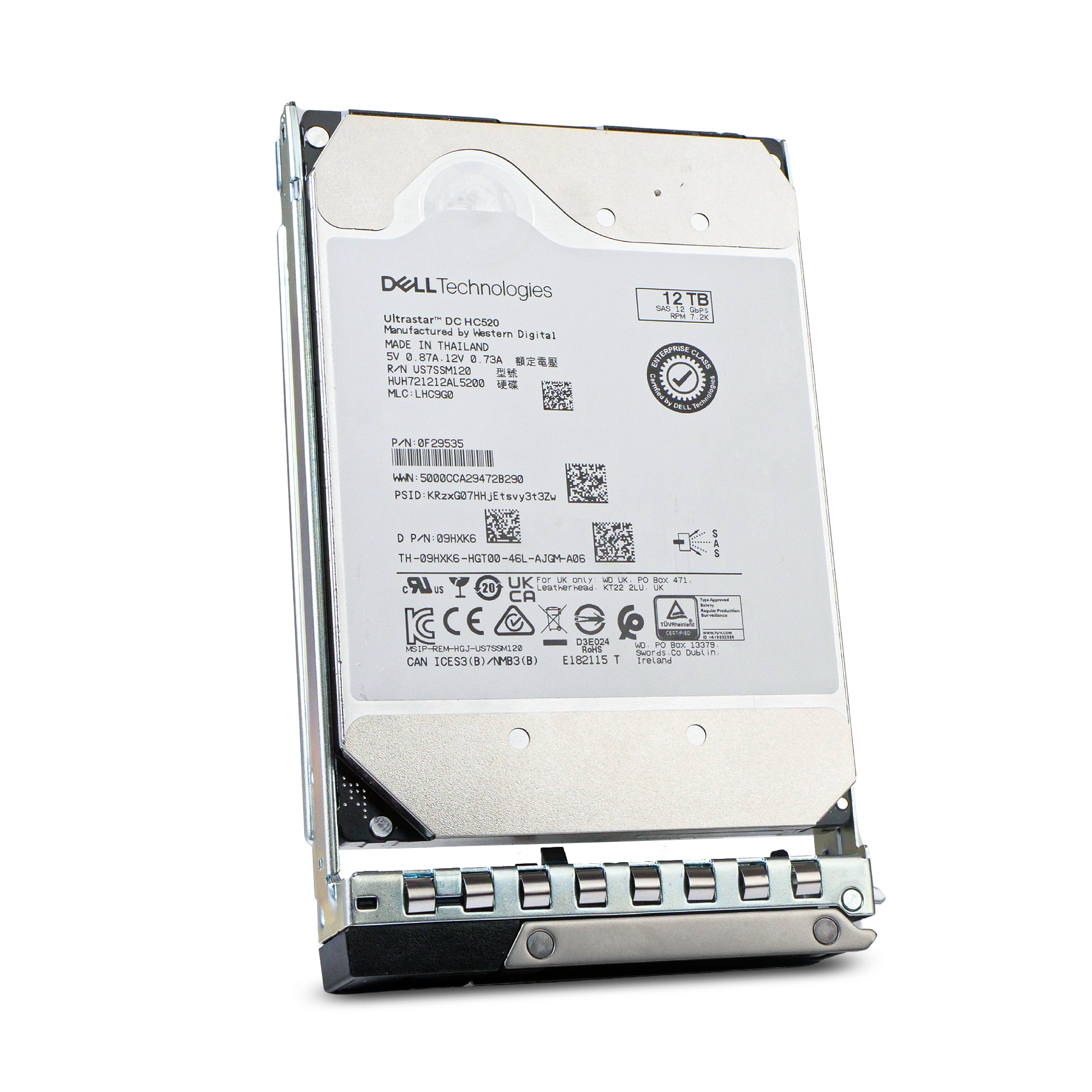 Dell G14 09HXK6 12TB 7.2K RPM SAS 12Gb/s 512e 256MB 3.5in HDD