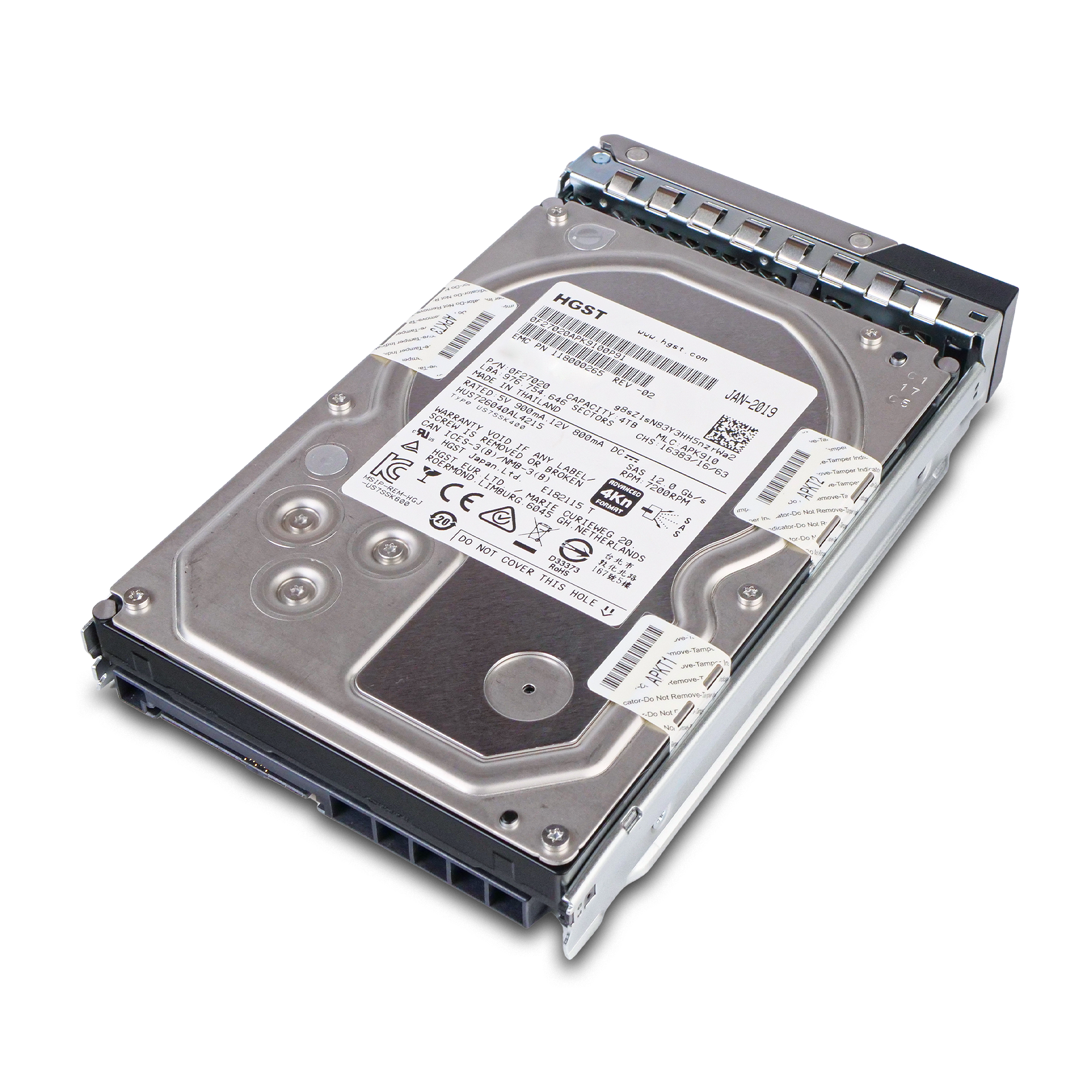 Dell G14 400-AAEH 4TB 7.2K RPM SAS 12Gb/s 4Kn 128MB 3.5in Refurbished HDD