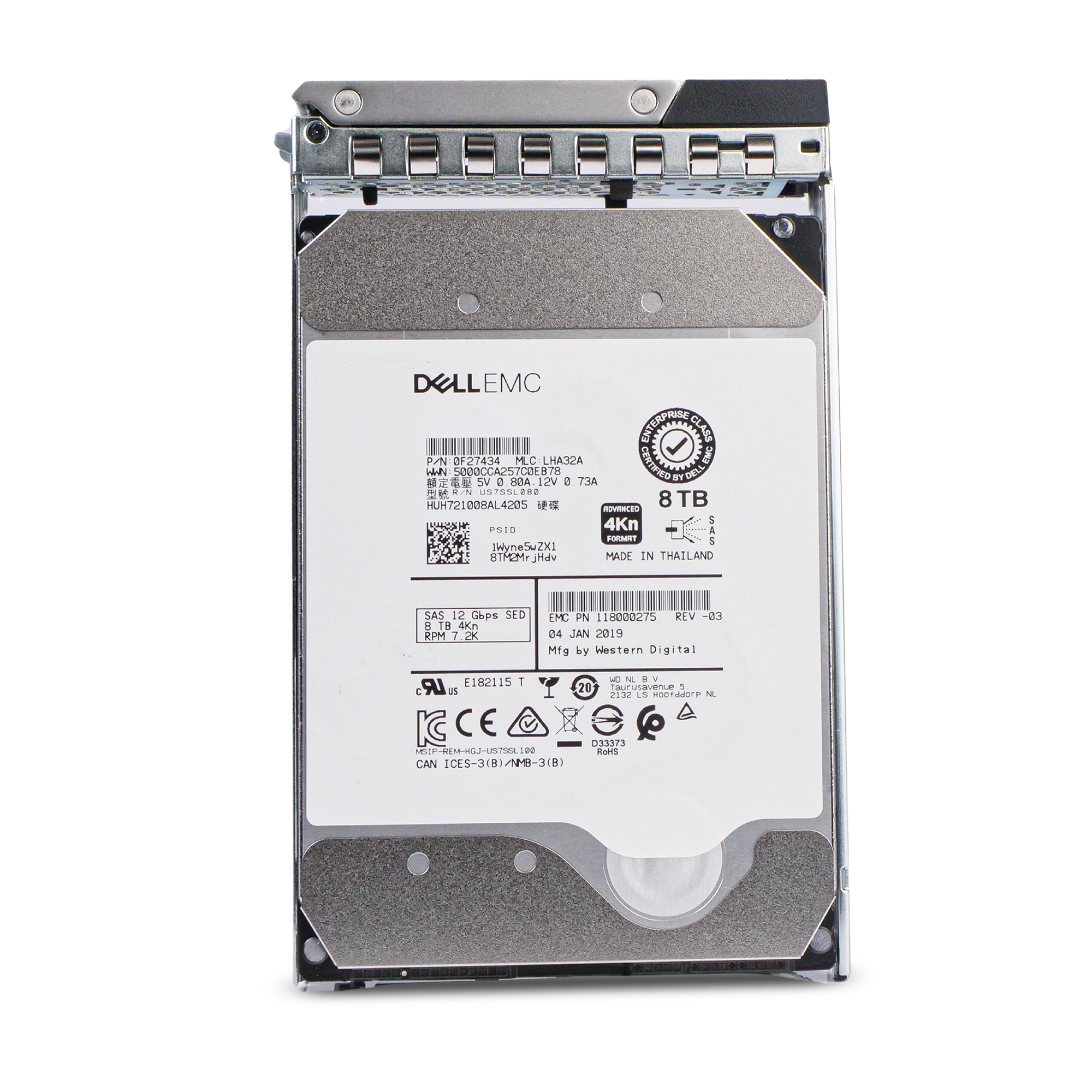 Dell G14 118000275 8TB 7.2K RPM SAS 12Gb/s 4Kn 256MB 3.5in HDD