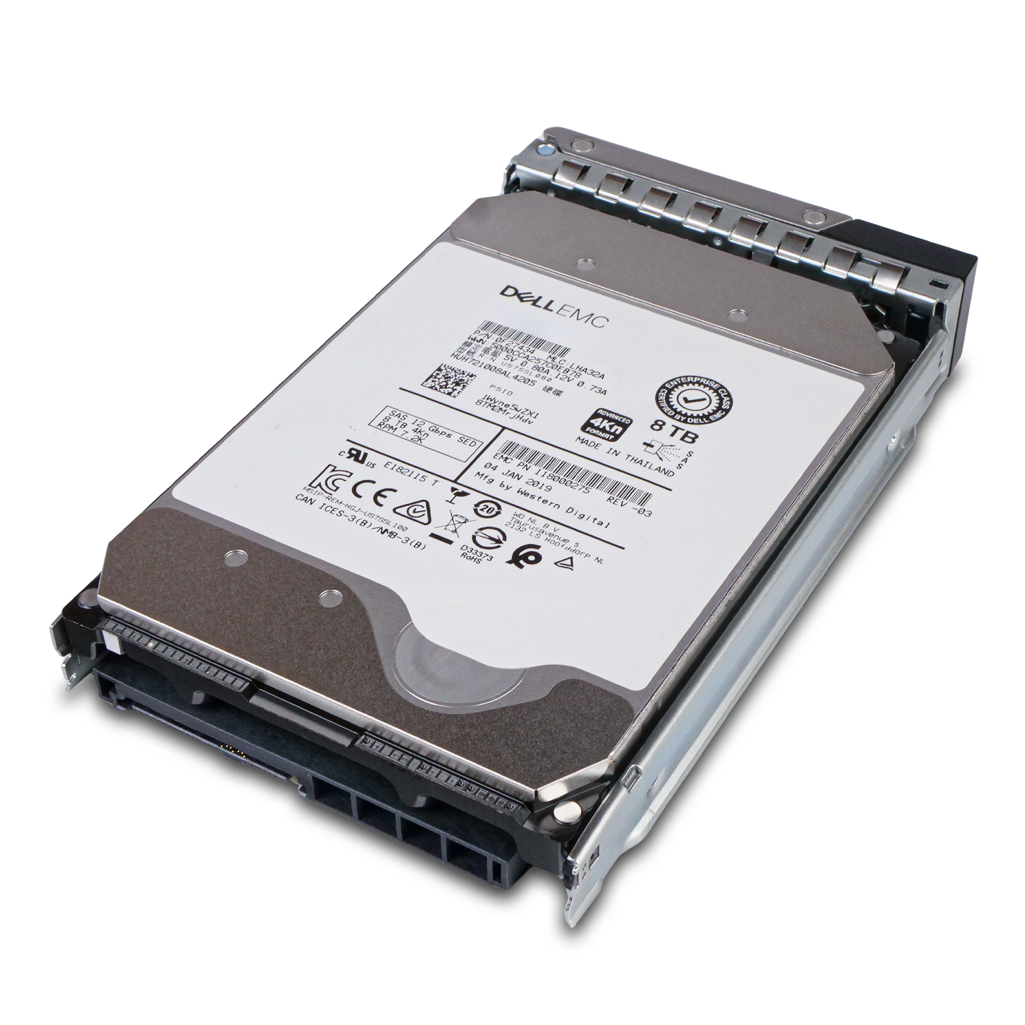 Dell G14 118000275 8TB 7.2K RPM SAS 12Gb/s 4Kn 256MB 3.5in Refurbished HDD