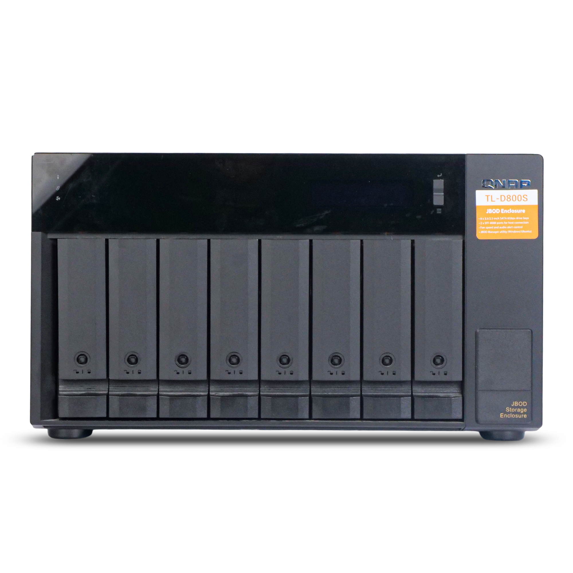 QNAP TL-D800S 8-Bay 3.5"/2.5" SATA JBOD Desktop Storage Enclosure | High-Capacity Data Center Storage JBOD (Refurbished)