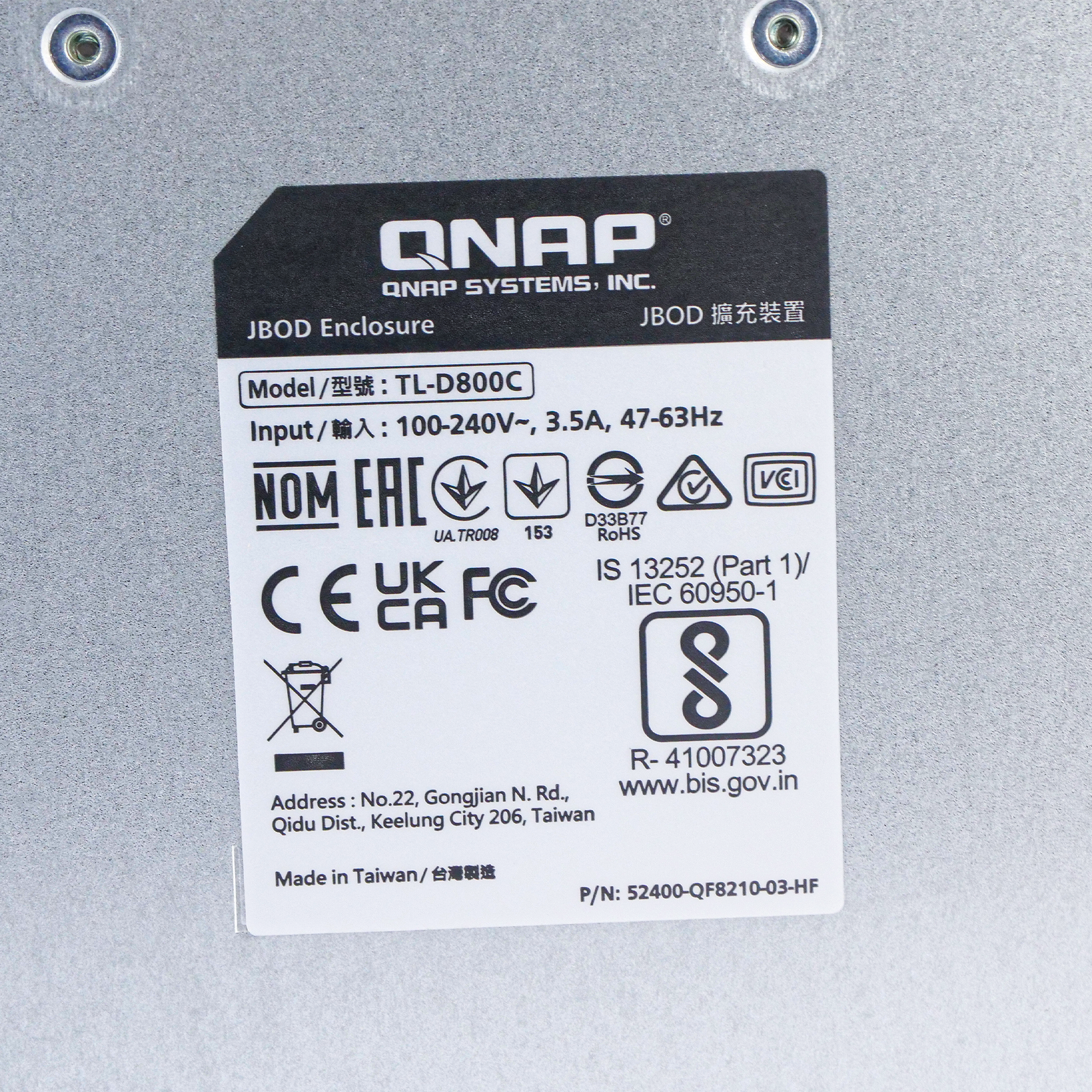 QNAP TL-D800C 8-Bay 3.5"/2.5" SATA JBOD Desktop Storage Enclosure | High-Capacity Data Center Storage Expansion JBOD Open Box