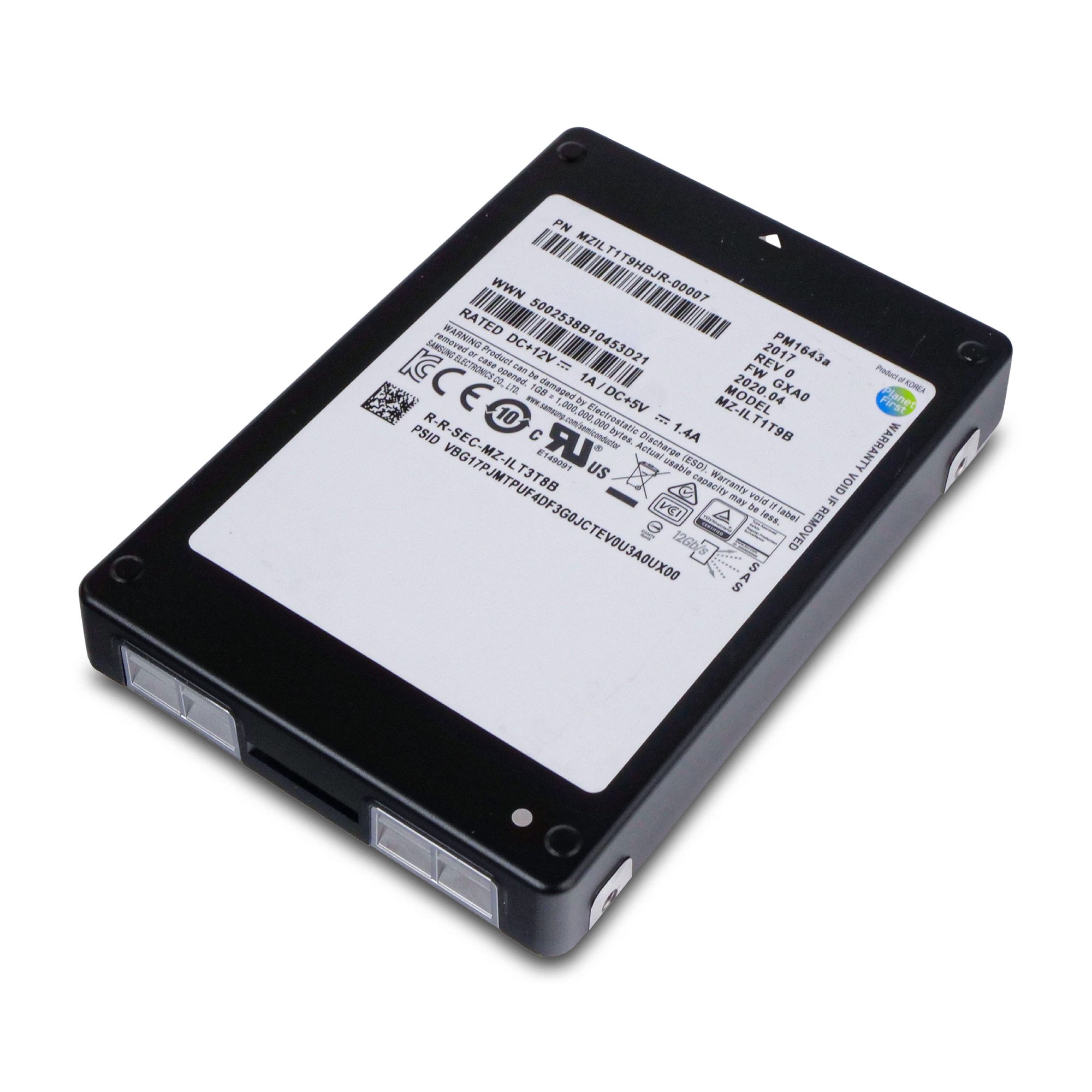 Samsung PM1643a MZILT1T9HBJR 1.92TB 1 DWPD SAS 12Gb/s 3D TLC 2.5in Refurbished SSD