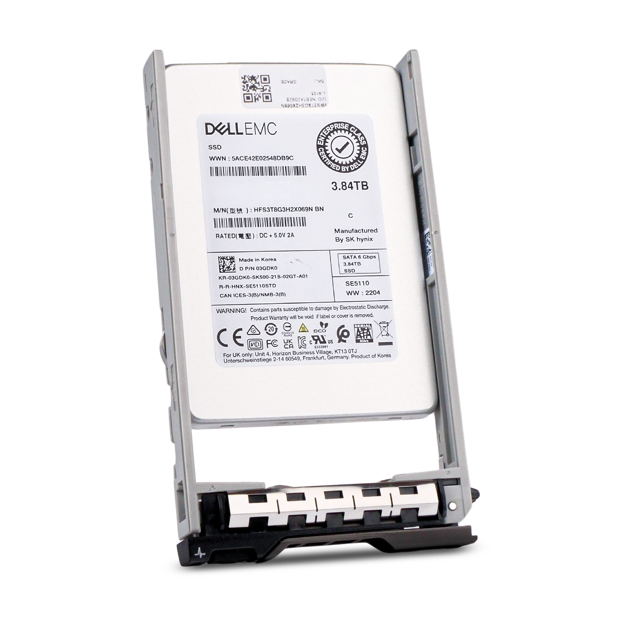Dell G13 408PT 3.84TB 1 DWPD SATA 6Gb/s 3D TLC 2.5in Refurbished SSD