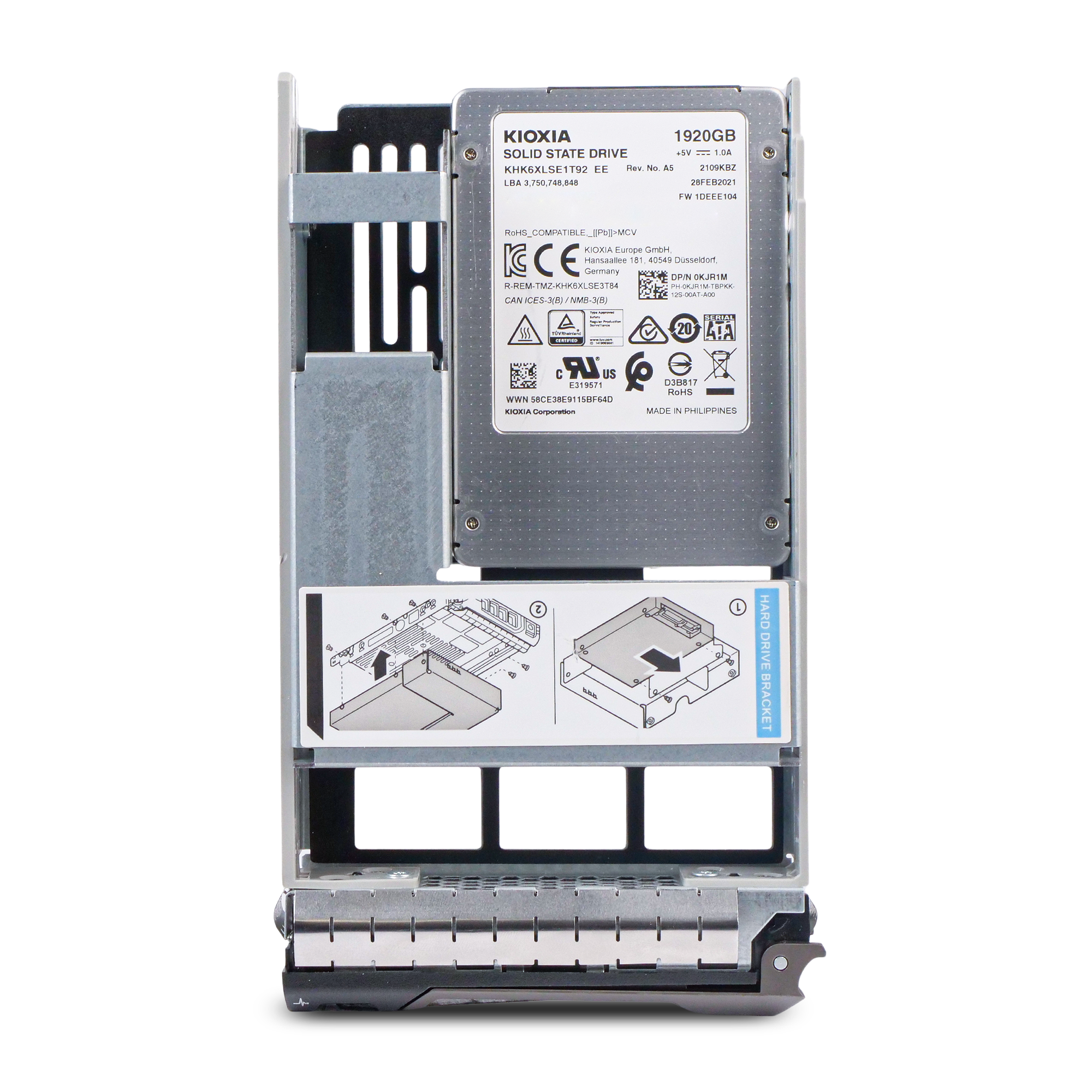 Dell G13 0KJR1M 1.92TB 0.6 DWPD SATA 6Gb/s 3D TLC Hybrid 3.5in Refurbished SSD