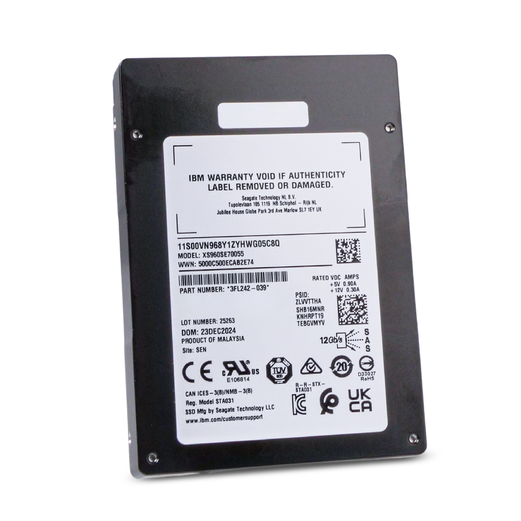 Seagate Nytro 3350 XS960SE70055 960GB 1 DWPD SAS 12Gb/s 3D eTLC 2.5in IBM SSD