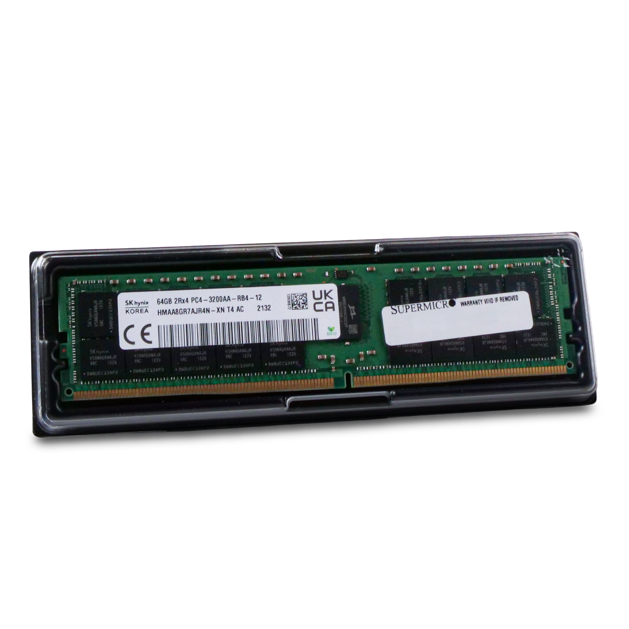 SK Hynix/SUPERMICRO HMAA8GR7AJR4N-XN 64GB DDR4 3200MHz 2Rx4 RDIMM ECC Server RAM (PC4-3200AA) Refurbished