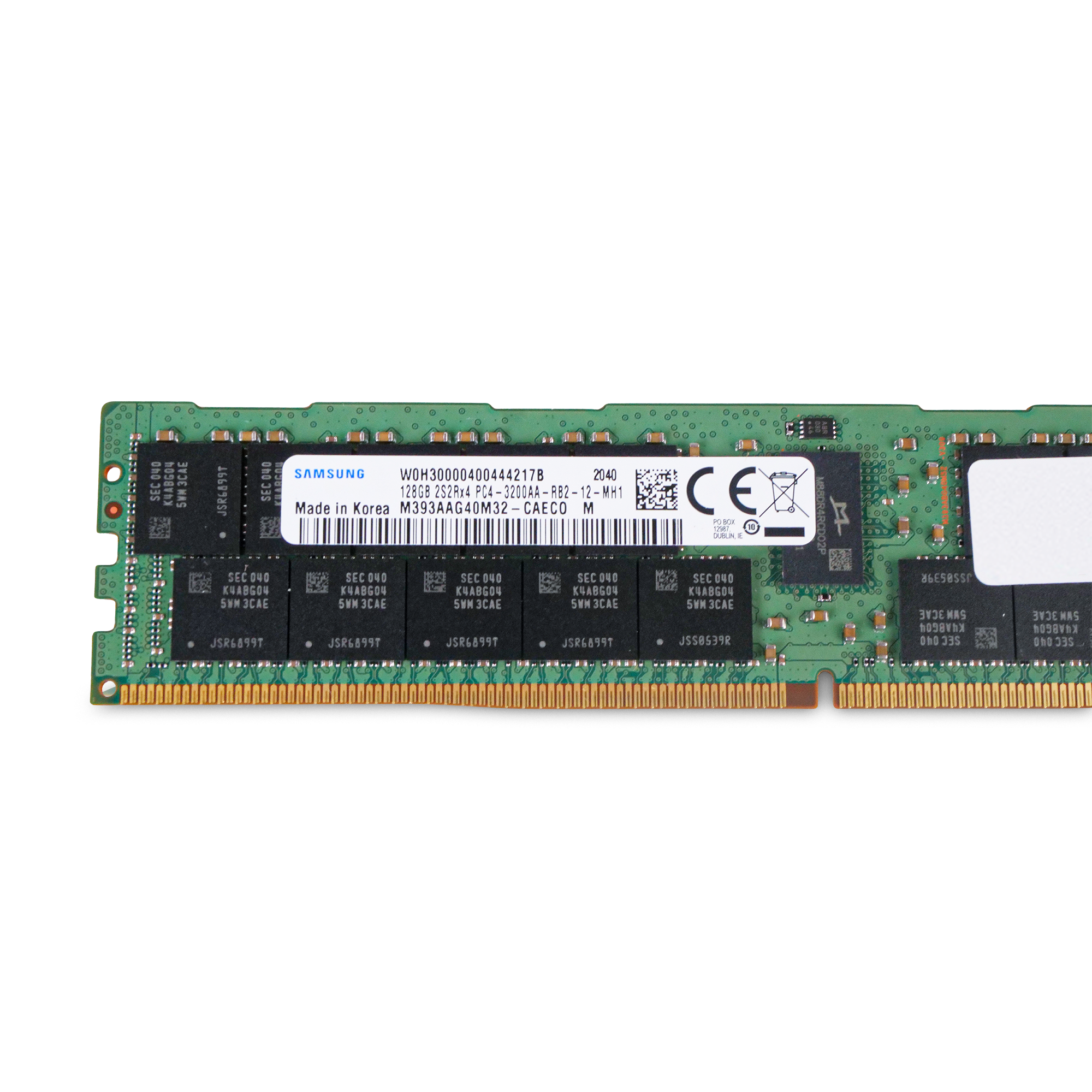 Samsung M393AAG40M32-CAECO 128GB DDR4 3200MHz 2S2Rx4 RDIMM ECC Server RAM (PC4-3200AA) Refurbished