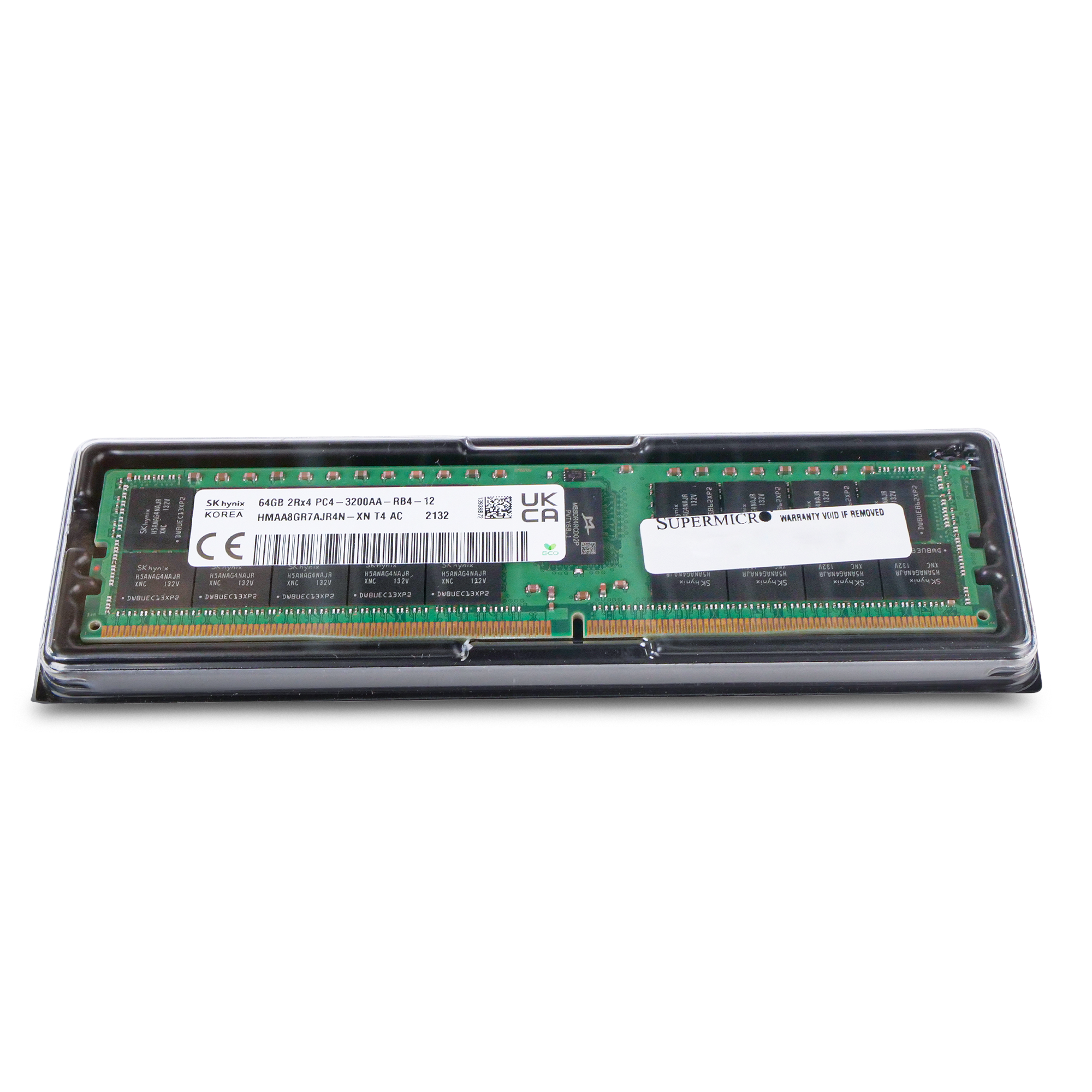 SK Hynix/SUPERMICRO HMAA8GR7AJR4N-XN 64GB DDR4 3200MHz 2Rx4 RDIMM ECC Server RAM (PC4-3200AA) Refurbished