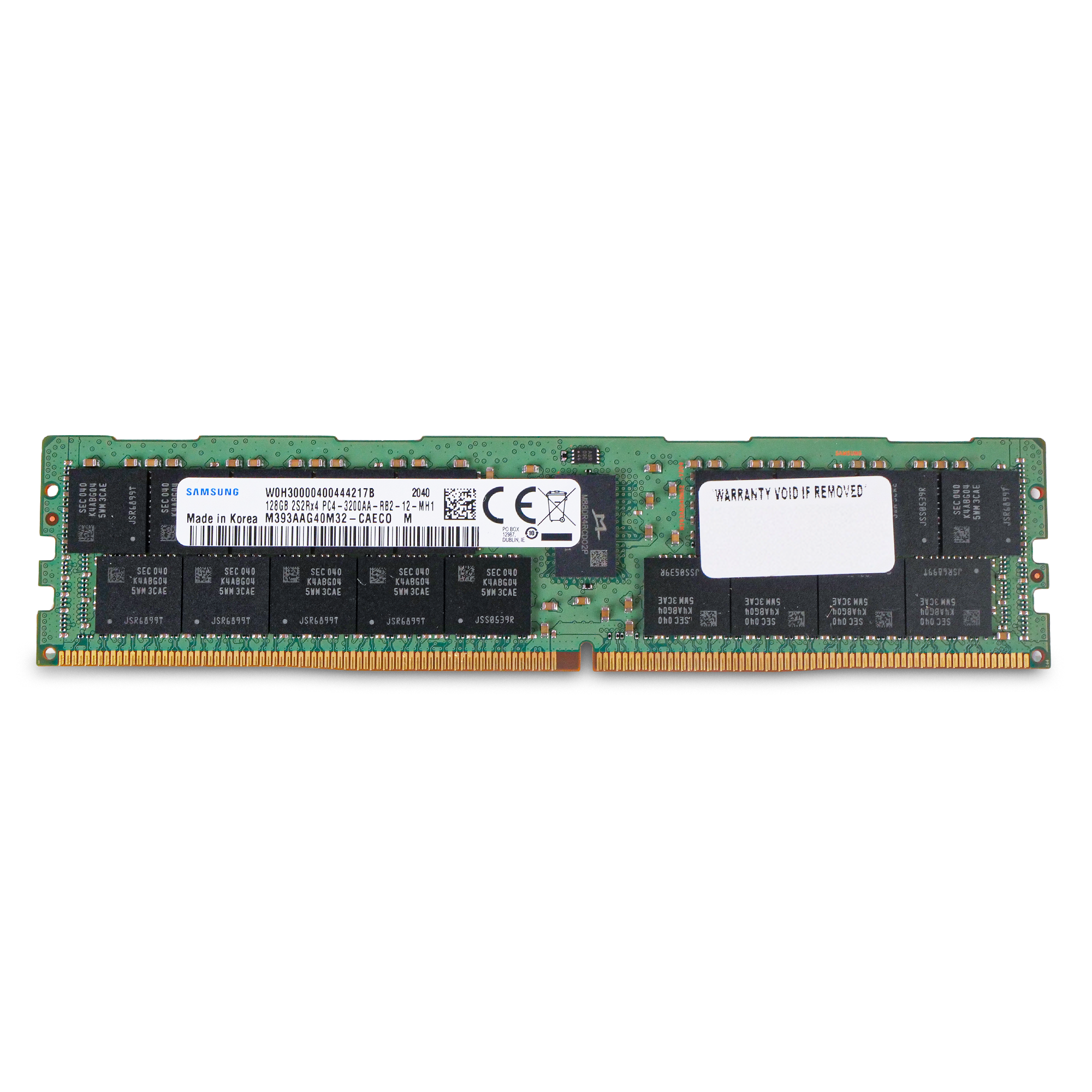 Samsung M393AAG40M32-CAECO 128GB DDR4 3200MHz 2S2Rx4 RDIMM ECC Server RAM (PC4-3200AA) Refurbished