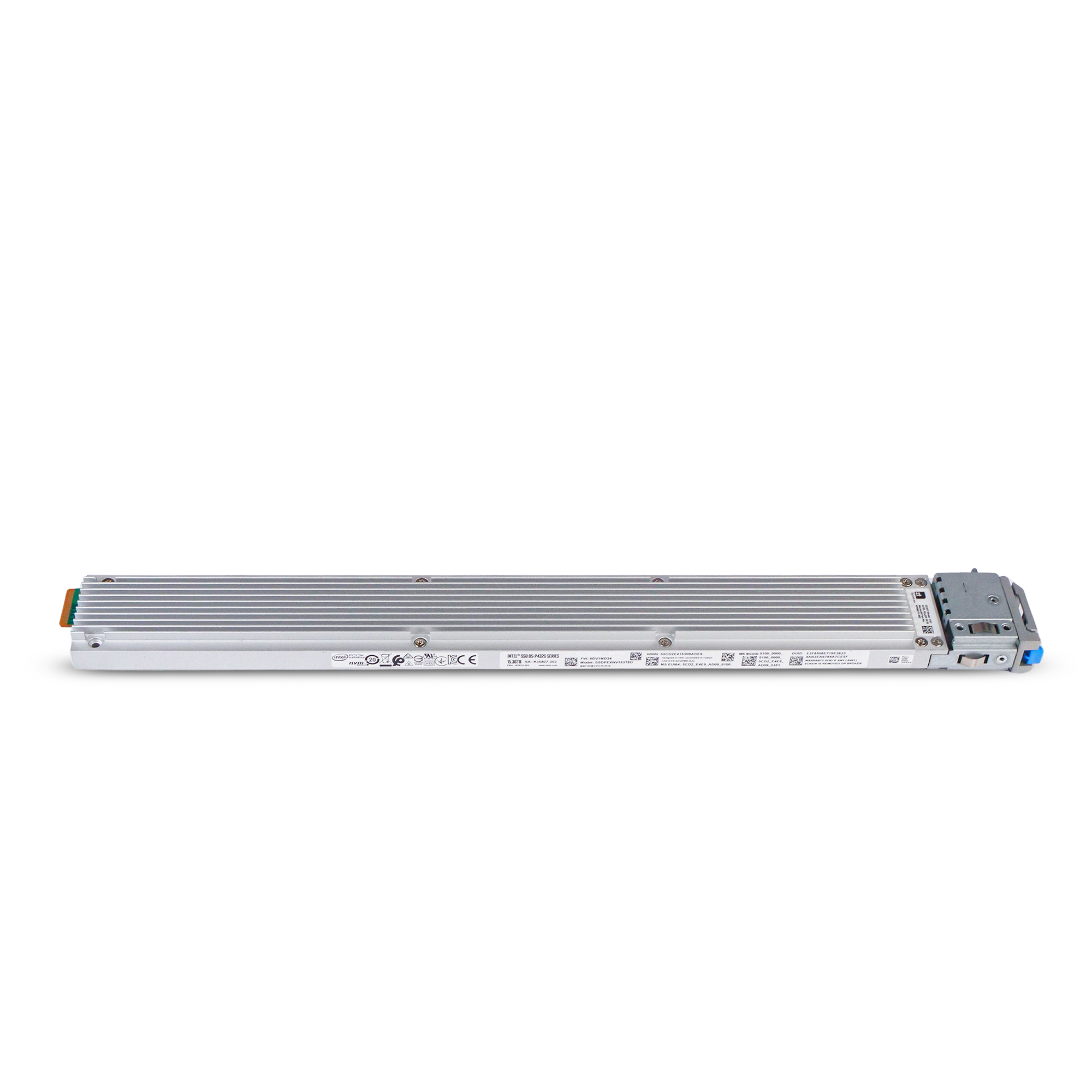 Intel D5-P4326 SSDPEXNV153T8D 15.36 TB 0.18 DWPD PCIe Gen 3.1 x4 4GB/s QLC NVMe 512e E1.L Refurbished SSD