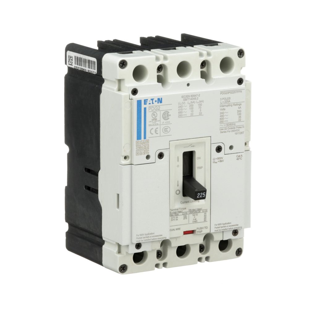 Eaton PDG23M0030TFFJ Power Defense 30A Molded Case Circuit Breaker 600VAC 3-Pole