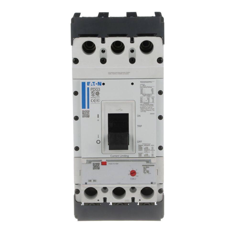 Eaton PDG33M0400TFAN Power Defense 400A 3-Pole Molded Case Circuit Breaker