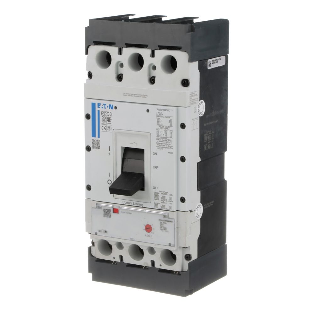 Eaton PDG33M0100TFAJ Power Defense 100A 3-Pole Molded Case Circuit Breaker
