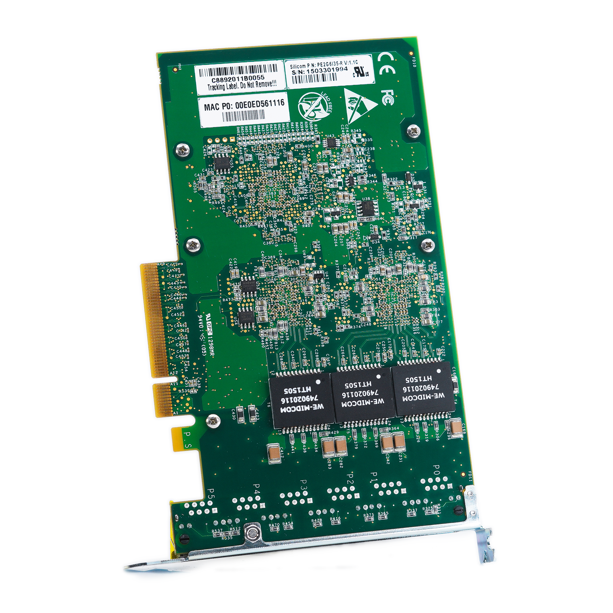 Silicom i350 Chipset PE2G6I35-R 6x 1Gbe PCIe x8 6 Port 1000Base-T Full Height Refurbished NIC