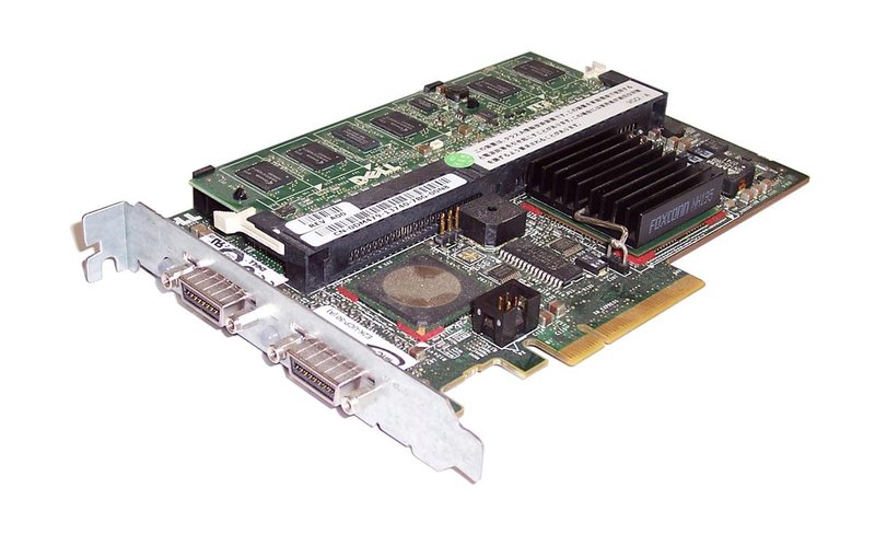 Dell Perc 5e SAS RAID Controller. Dual / 8-Port External. PCI-Express. W/ 256MB Cache & BBU.