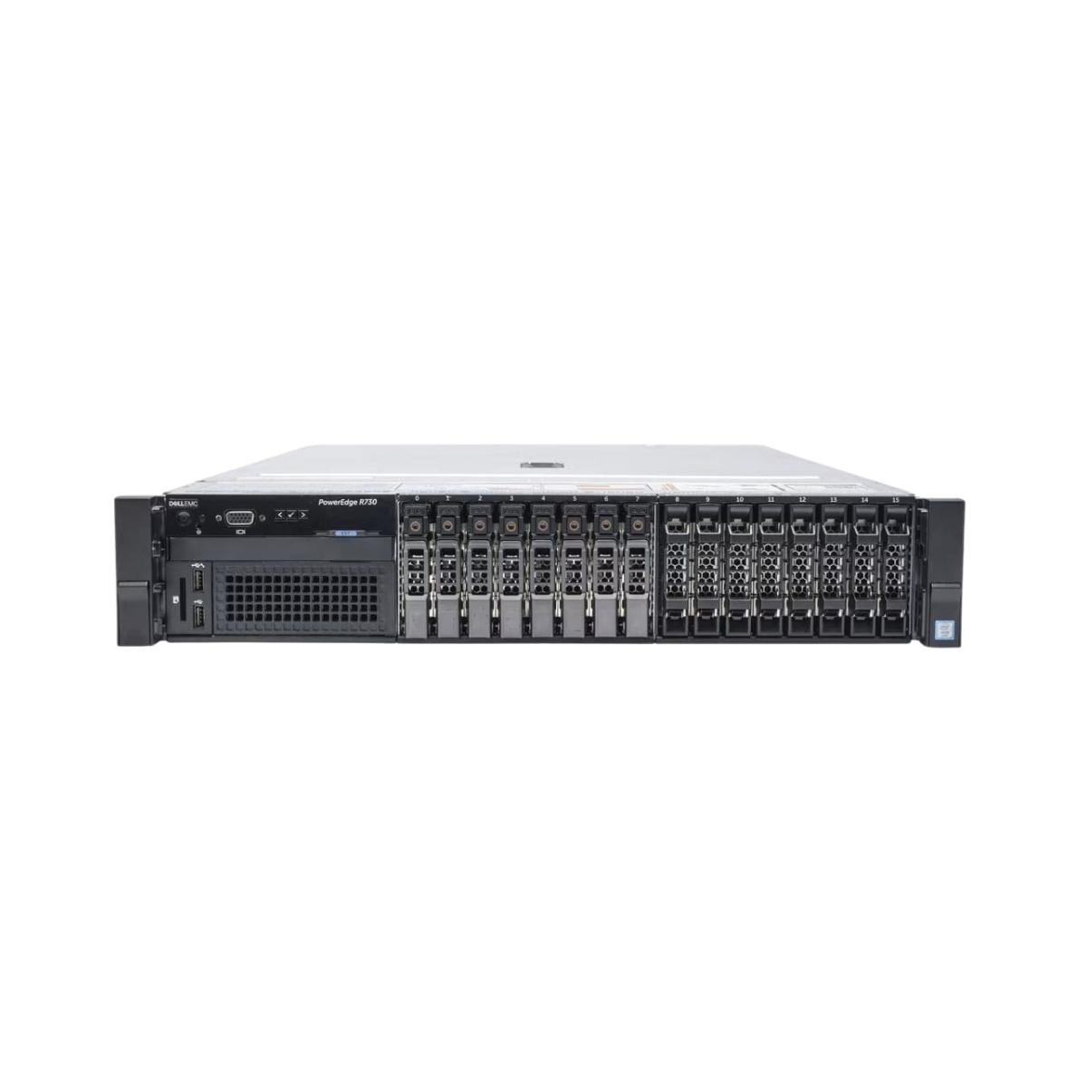 Dell PowerEdge R730 16-bay Server 2x E5-2690 V4 = 28 Cores H730P 64GB RAM 8x trays