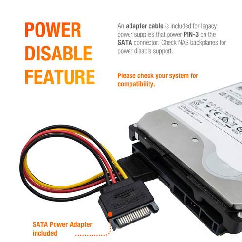 Western Digital Ultrastar DC HC530 WUH721414ALE601 14TB 7.2K RPM SATA 6Gb/s 3.5in Power Disable Refurbished HDD