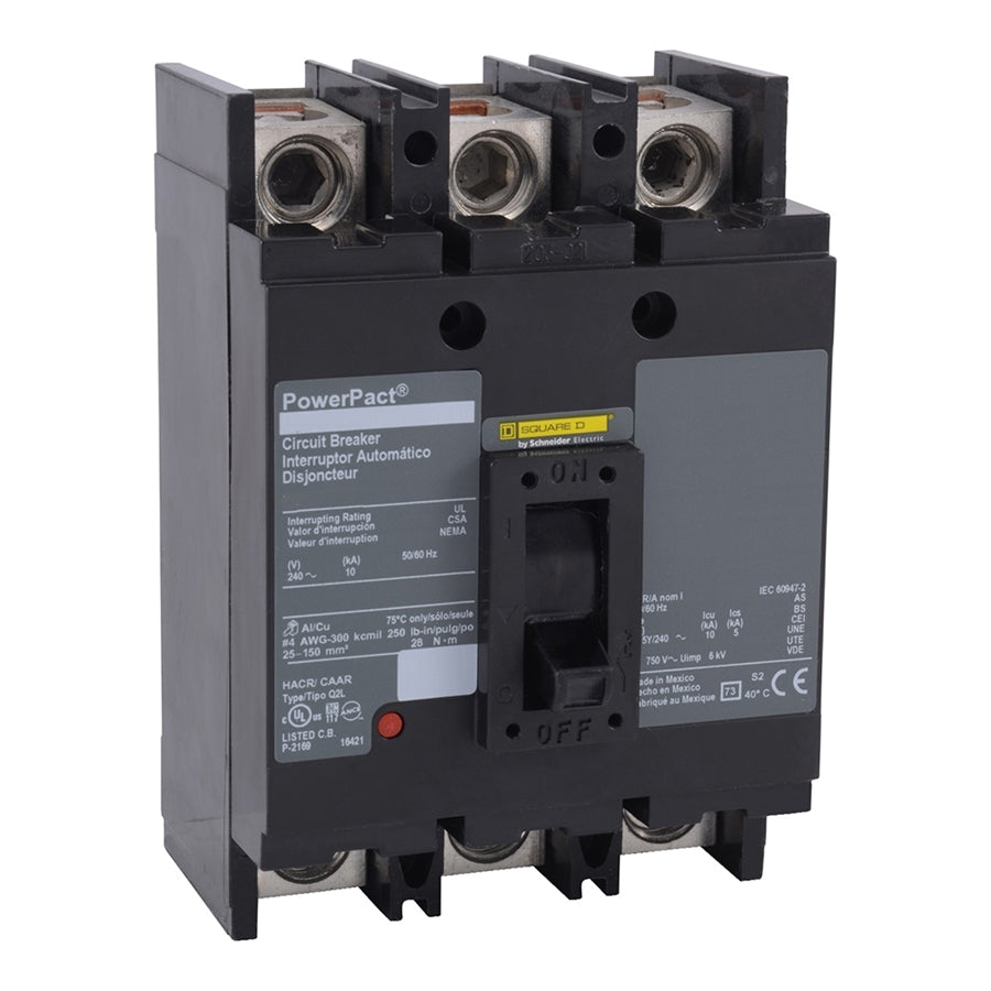 Q2L3100H | Square D Q2L Series 100A 3-Pole 240V Molded Case Circuit Breaker