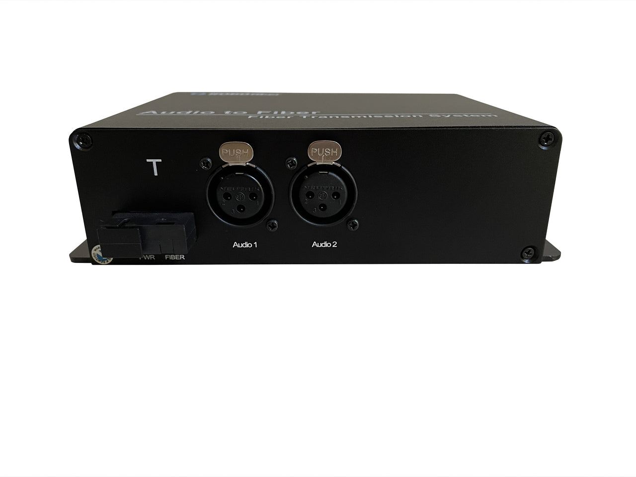 RB-AUDIO-02S-R two XLR balanced audio channels over fiber extender (Receiver) single strand SMF, 20Km reach, SC