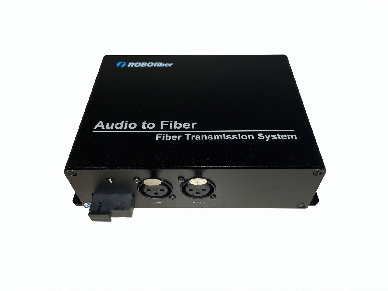 RB-AUDIO-02M-R two XLR balanced audio channels over fiber extender (Receiver) single strand MMF, 2Km reach, SC