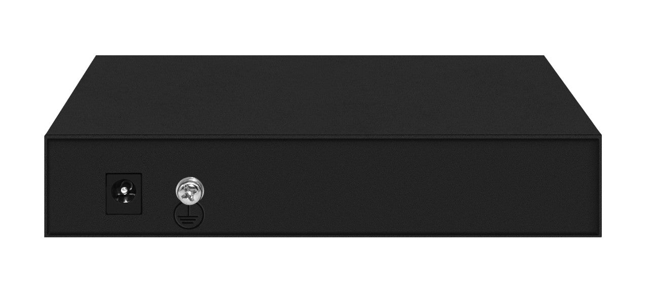 RB10-402S-PSE 4x 100M/1G/2.5G Ethernet port switch + 2x 1G/10G SFP+ uplink slots, high power PoE+ 65W budget