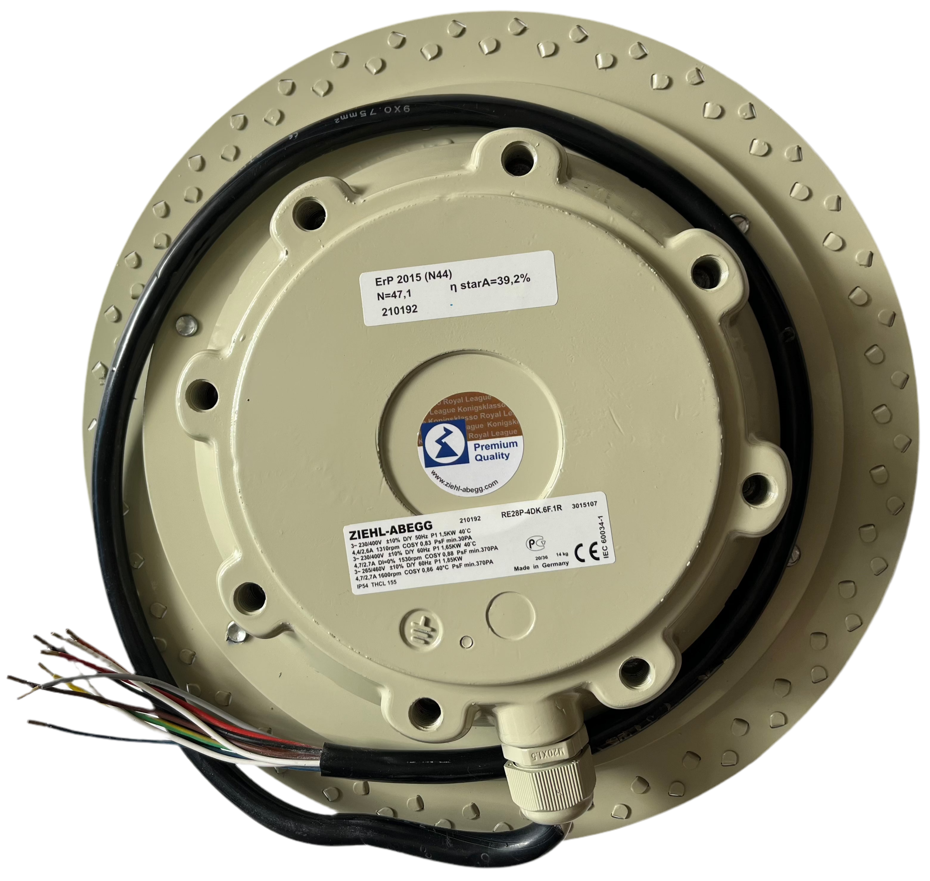 RE28P-4DK.6F.1R ZIEHL-ABEGG Centrifugal Fan