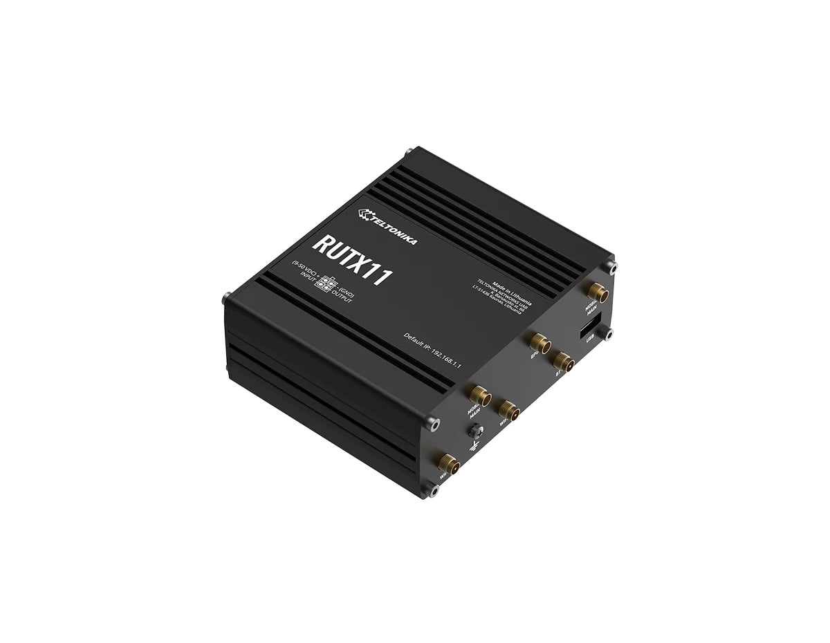 Teltonika RUTX11 Industrial 4G LTE Cat 6 Gigabit Router (RUTX11300400)