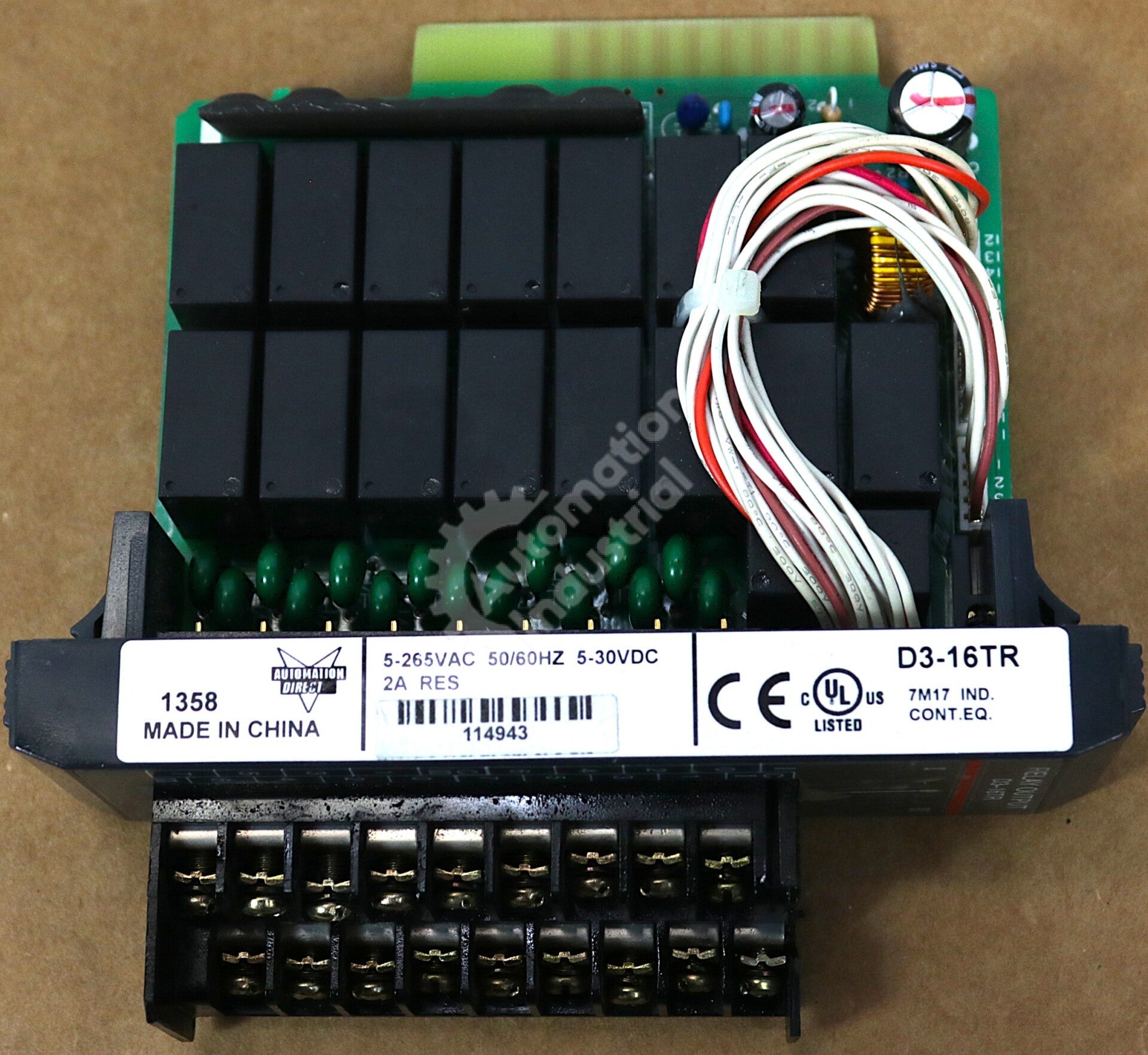 D3-16TR By Automation Direct 16-Point 6 5-265VAC Relay Output Module
