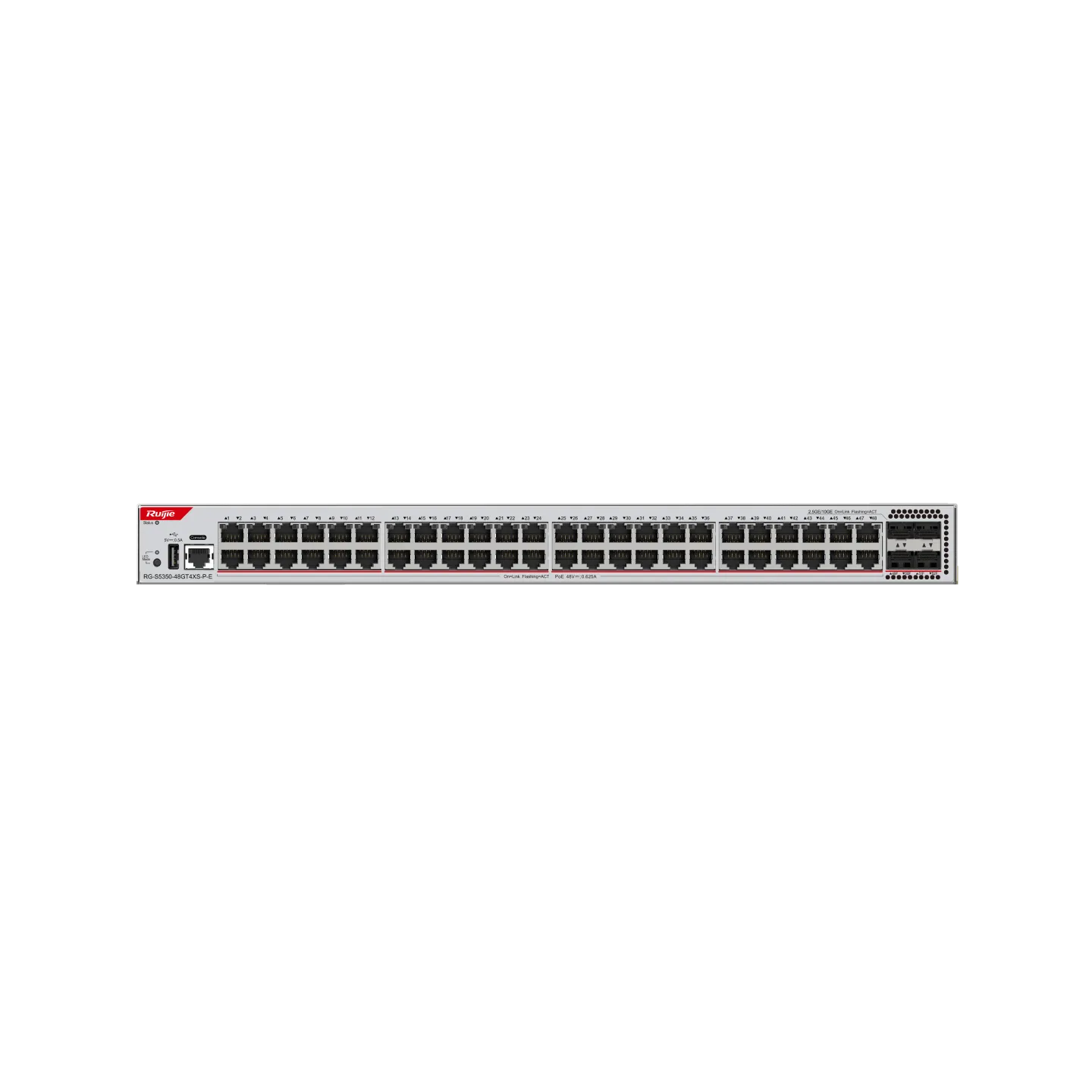 Ruijie RG-S5350-48GT4XS-P-E 48×Gigabit PoE+ & 4×10G SFP+ L3 Switch
