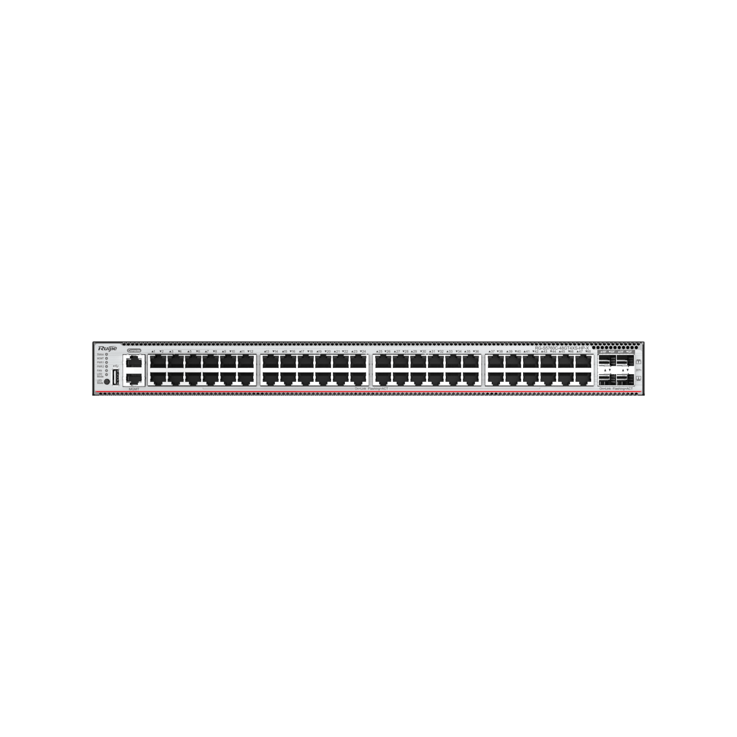 Ruijie RG-S5760C-48GT4XS-HP-X 48×GE PoE+ & 4×10G SFP+ Core Switch