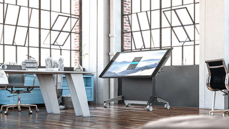 Salamander Designs Mobile Stand, Electric Lift and Tilt, White