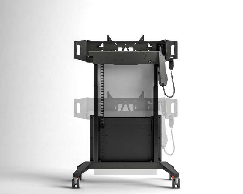 Salamander Designs Mobile Stand, Electric Lift and Tilt, Graphite and Gray