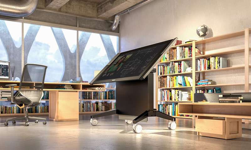Salamander Designs Mobile Stand, Electric Lift and Tilt, Graphite and Gray