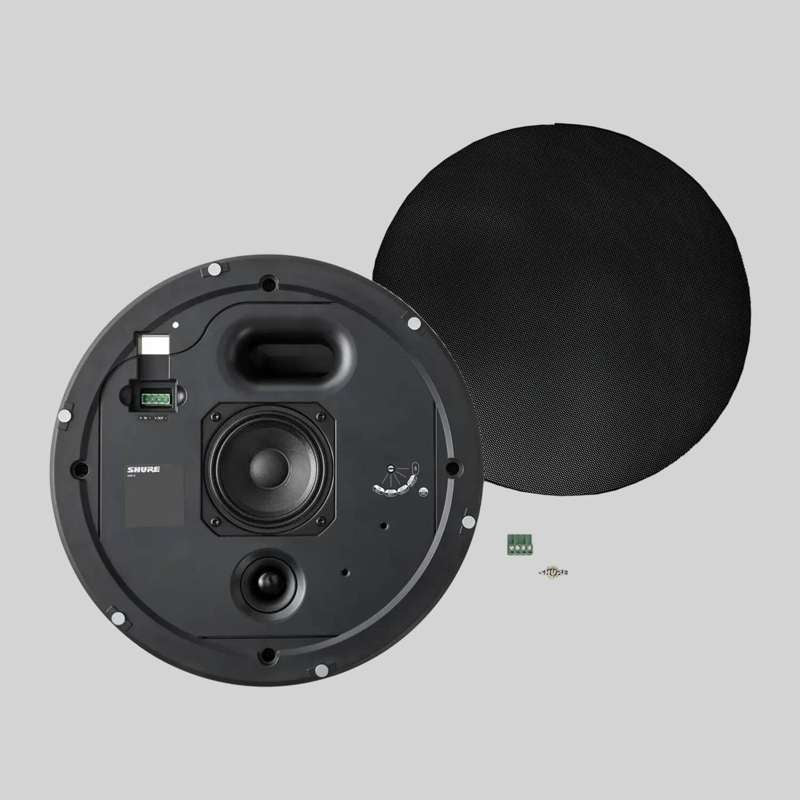 Shure MXP-5 Ceiling Mount Passive Loudspeaker and Tilebridge - Black