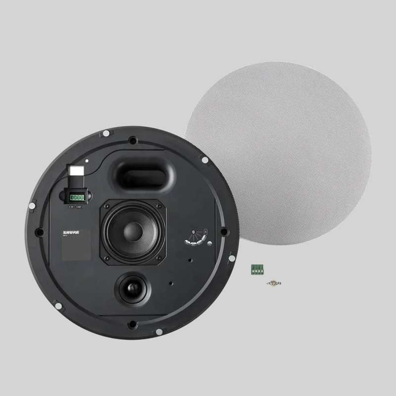 Shure MXP-5 Ceiling Mount Passive Loudspeaker and Tilebridge - White